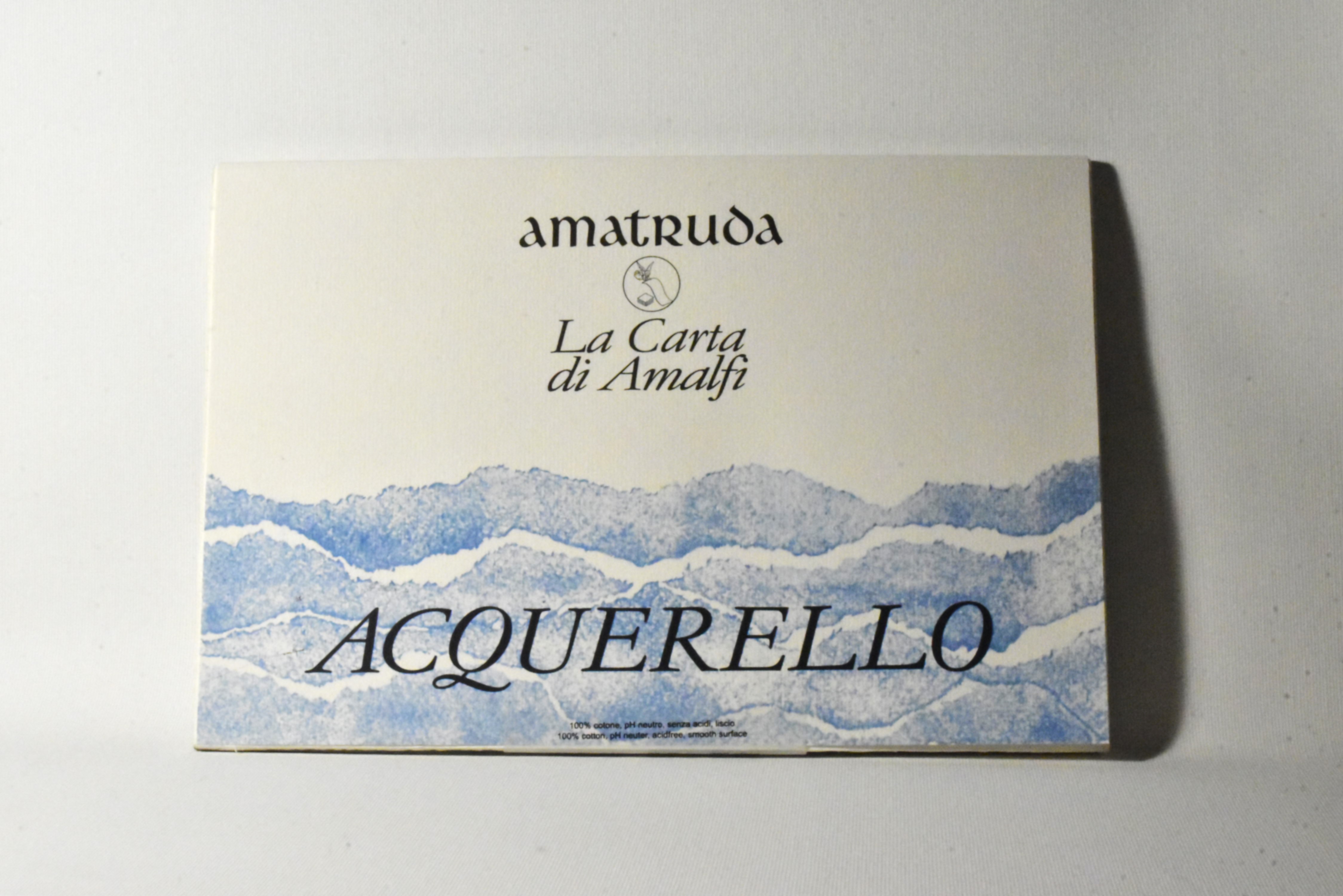 Amatruda Album per acquerello 12 fogli di cotone 100% 200 g/mq