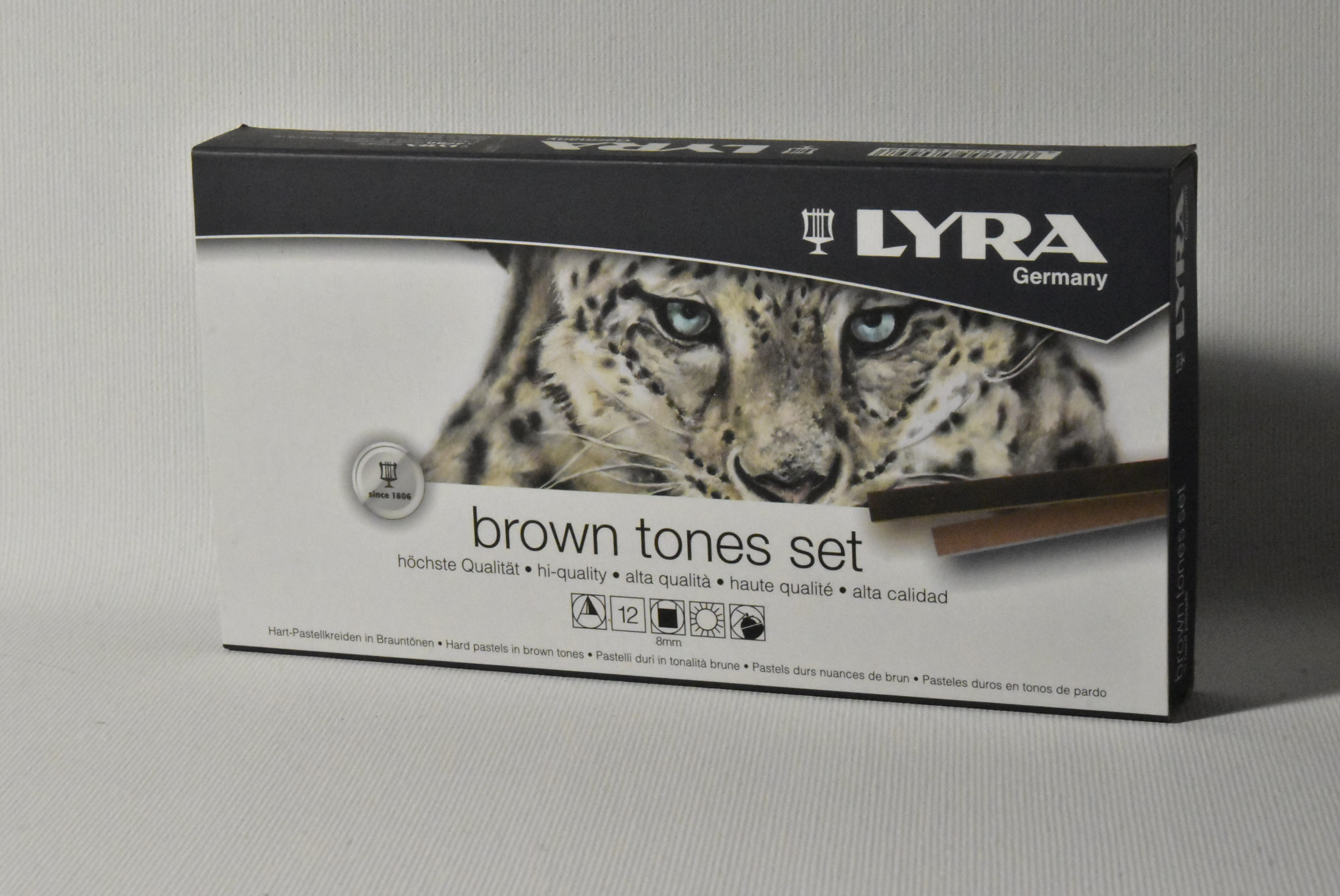 LYRA SET PASTELLI QUADRI TONI BRUNI 12 PASTELLI