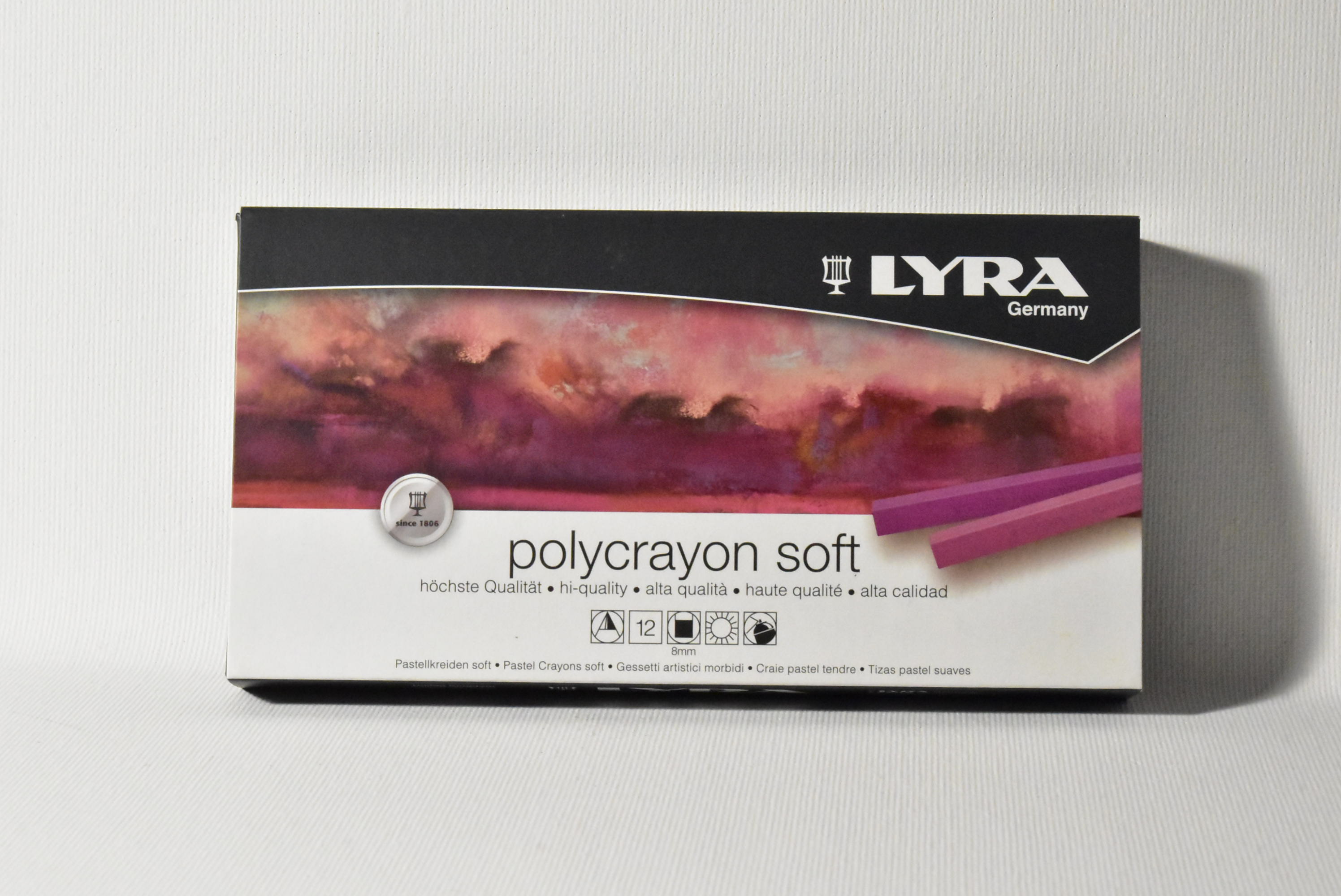LYRA POLYCRAYONS SET GESSETTI  PASTELLI MORBIDI QUADRATI  12 PZ		