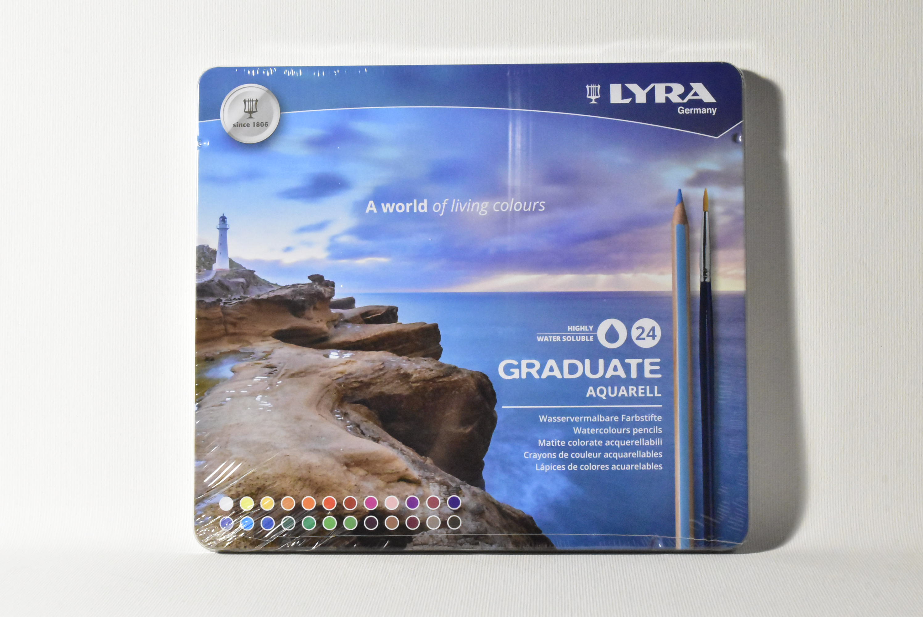 LYRA GRADUATE AQUARELL Matite colorate acquerellabili SCAT METALLO 24 PZ			
