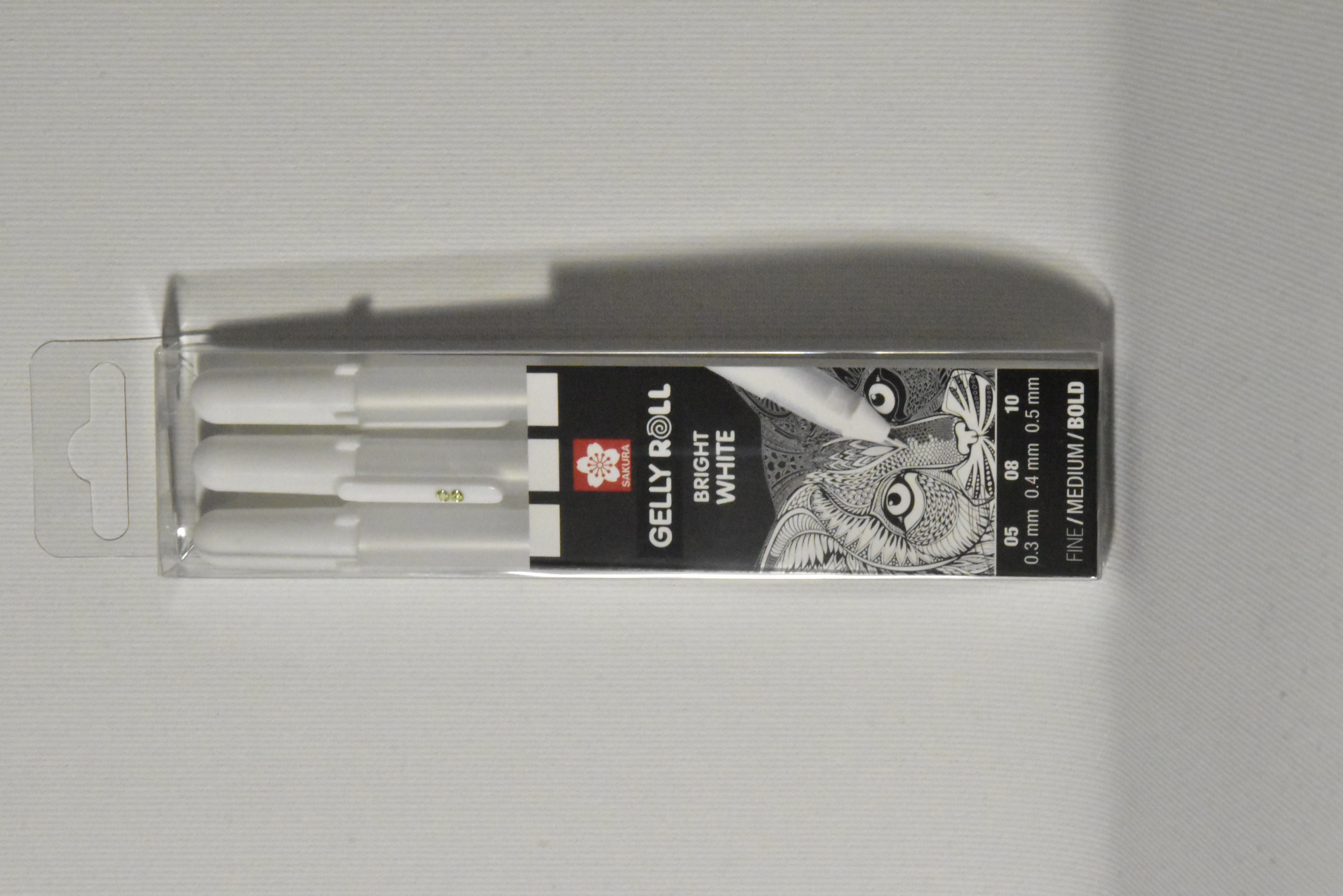 SAKURA Set 3 Penne GELLY ROLL  bianco 05/08/10