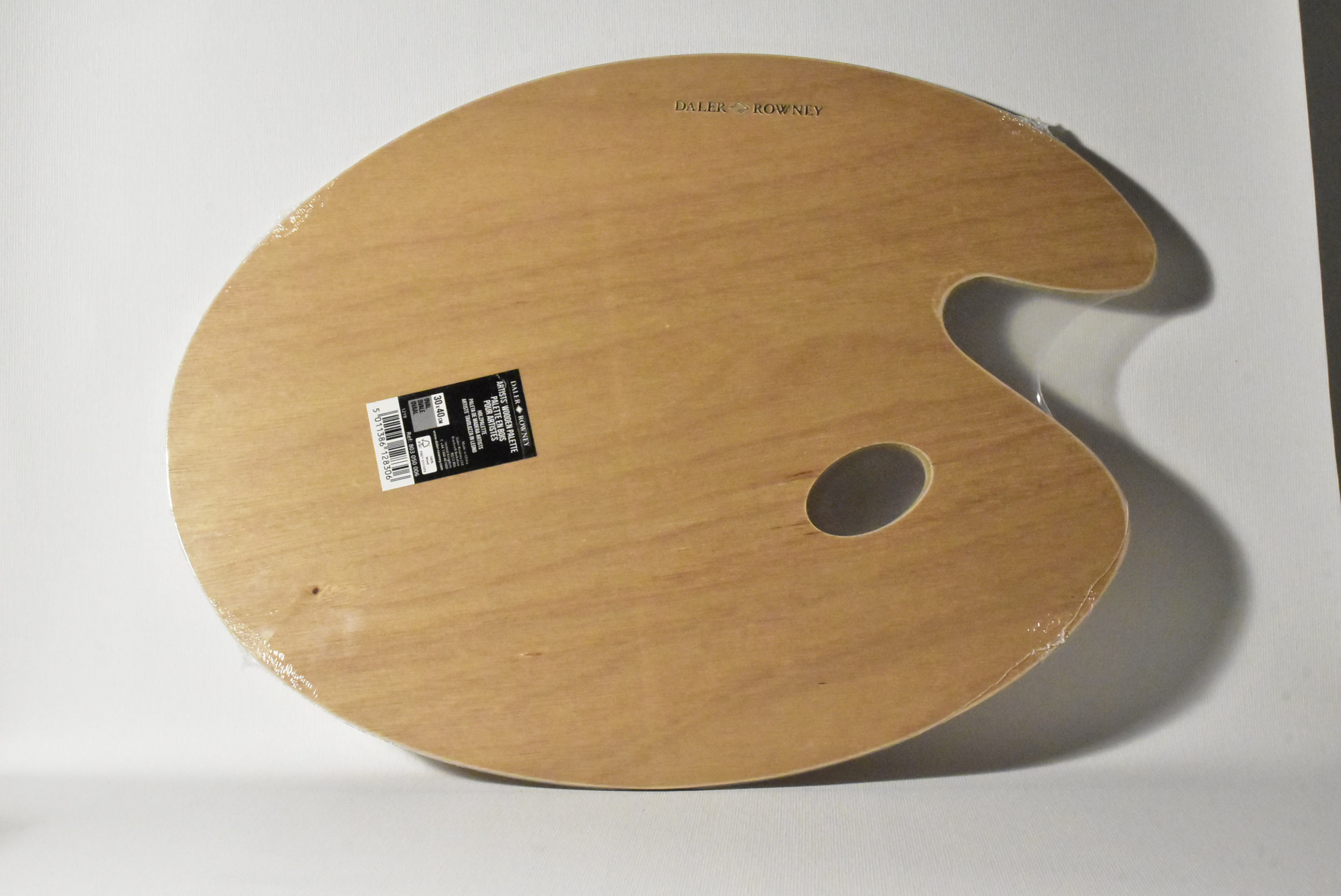 DALER ROWNEY TAVOLOZZA IN LEGNO OVALE PER ARTISTI 30X40CM 
