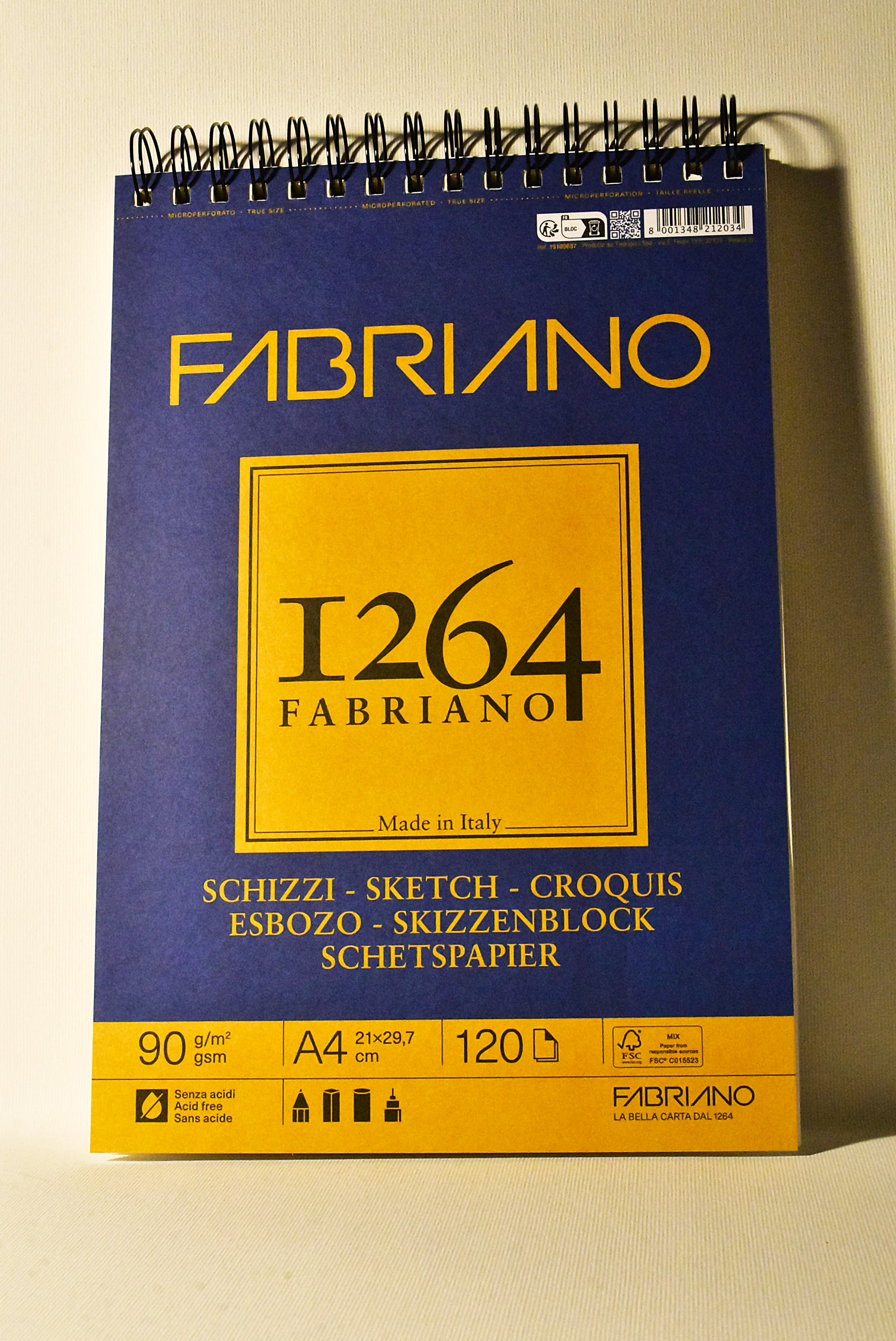 Fabriano Blocco Schizzi 1264 A4 120 fg 90 gr