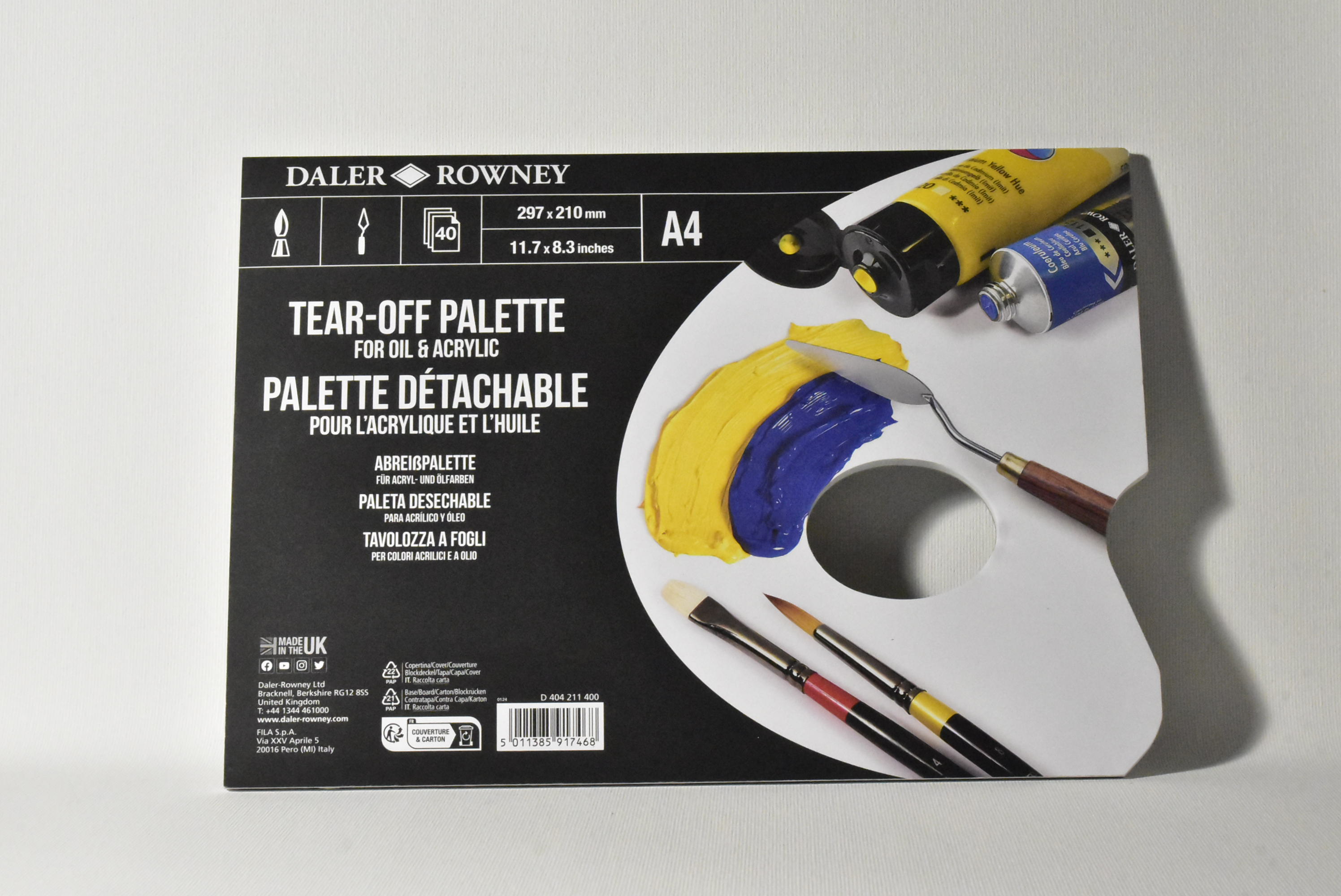 DALER ROWNEY TAVOLOZZA A FOGLI A4  40FG			