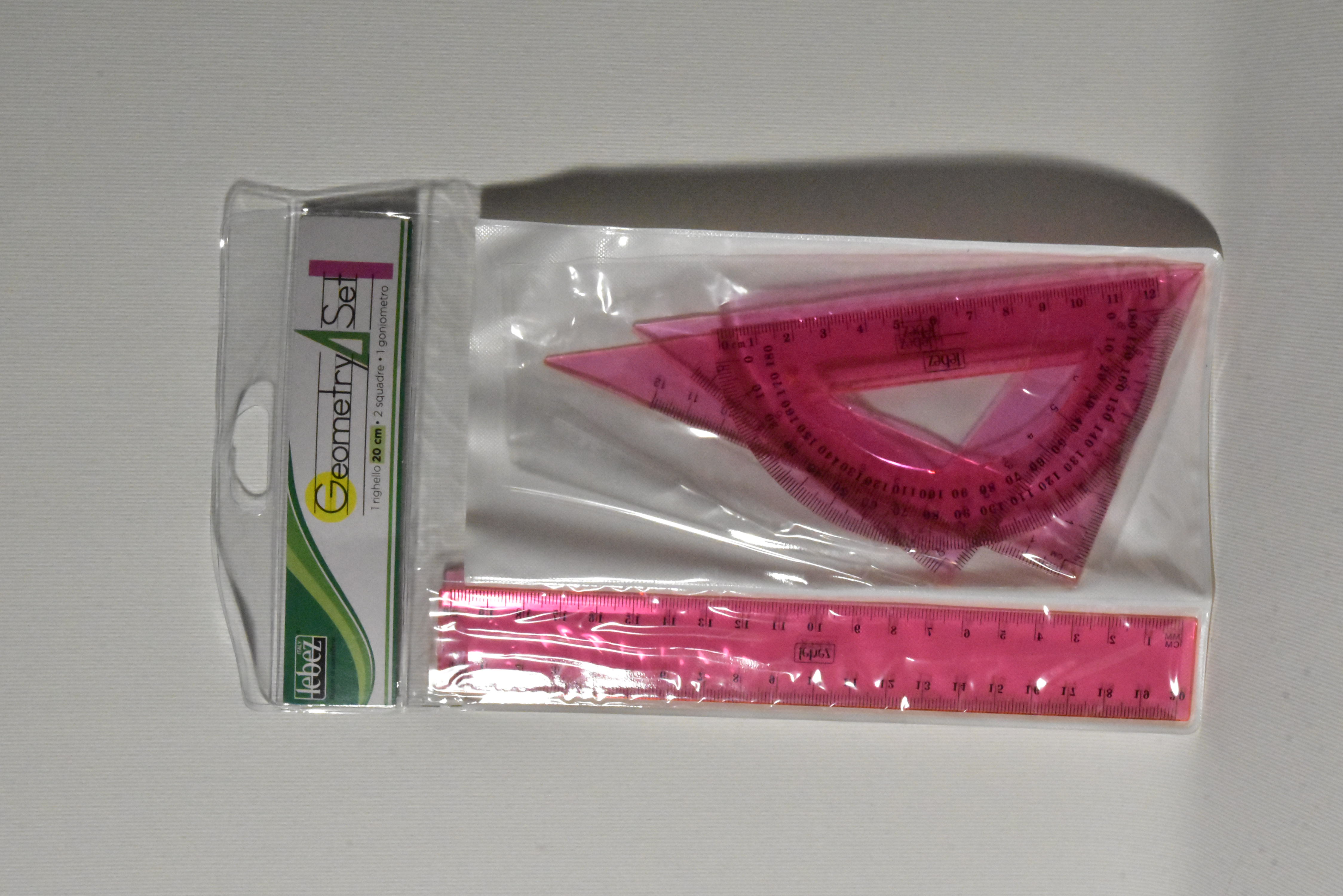 GEOMETRY SET SQUADRE  20CM 4PZ 3591