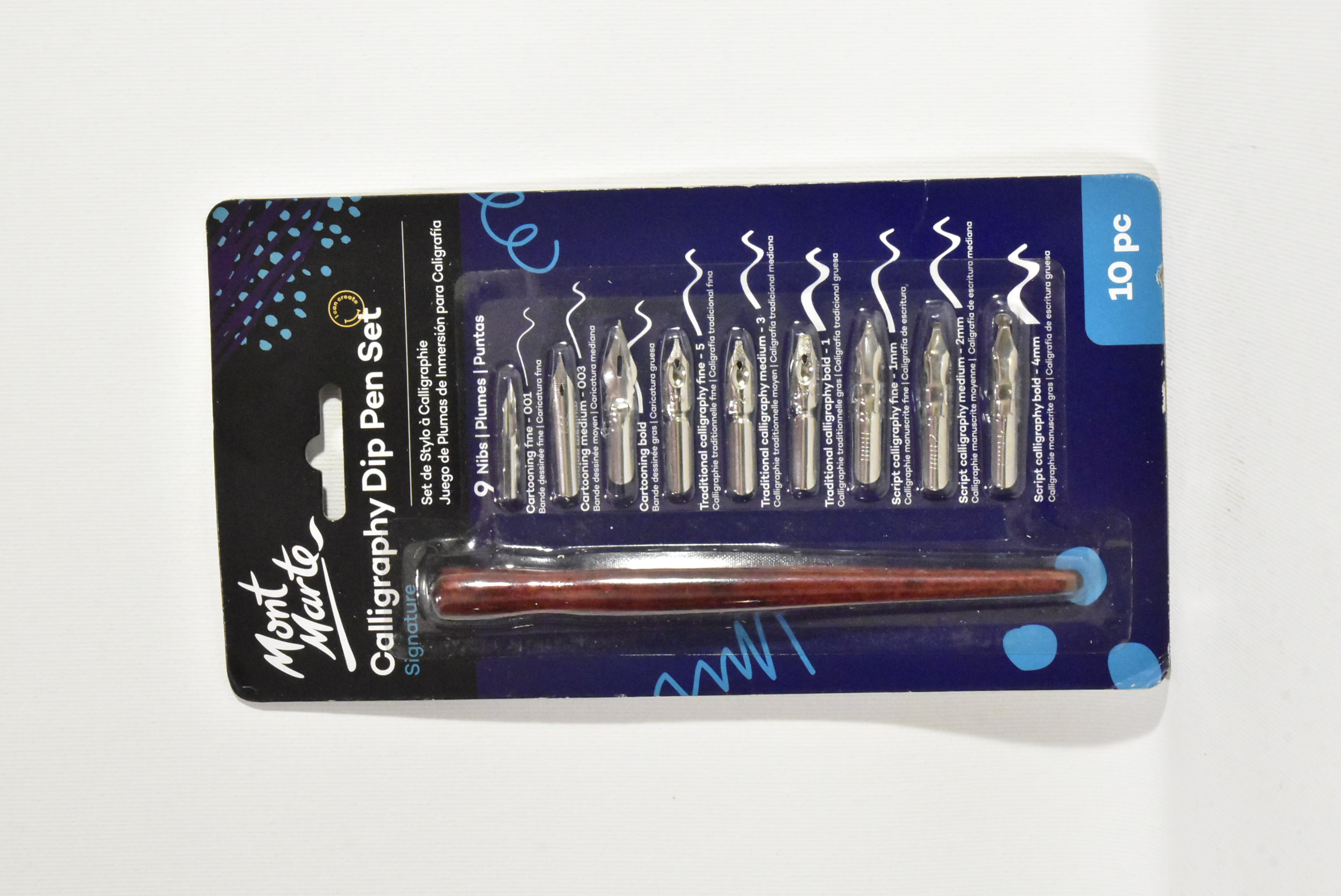 Set con pennini da calligrafia e manico