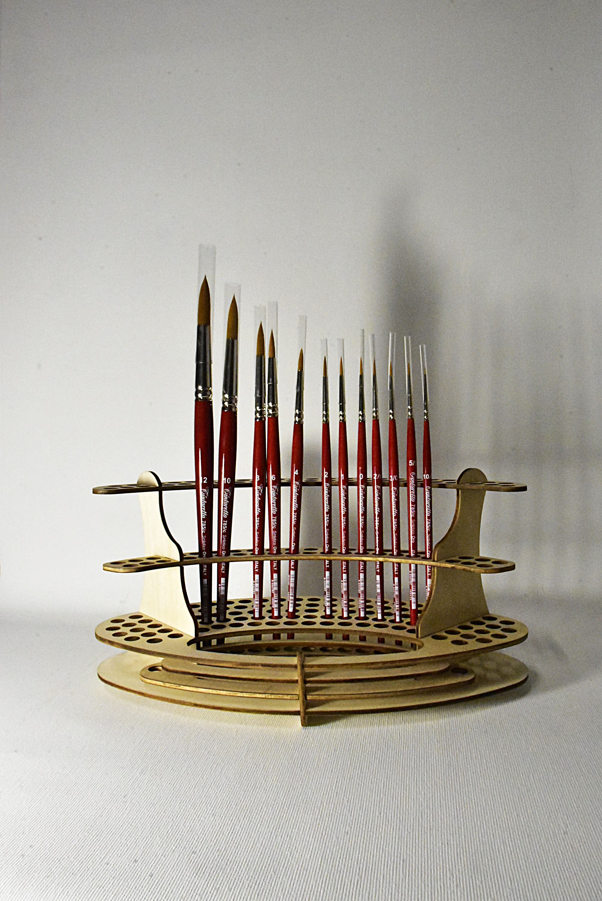 Tintoretto 785/c Pennello Sintetico Oro Tondo Punta Fine per Acquerello e Acrilici