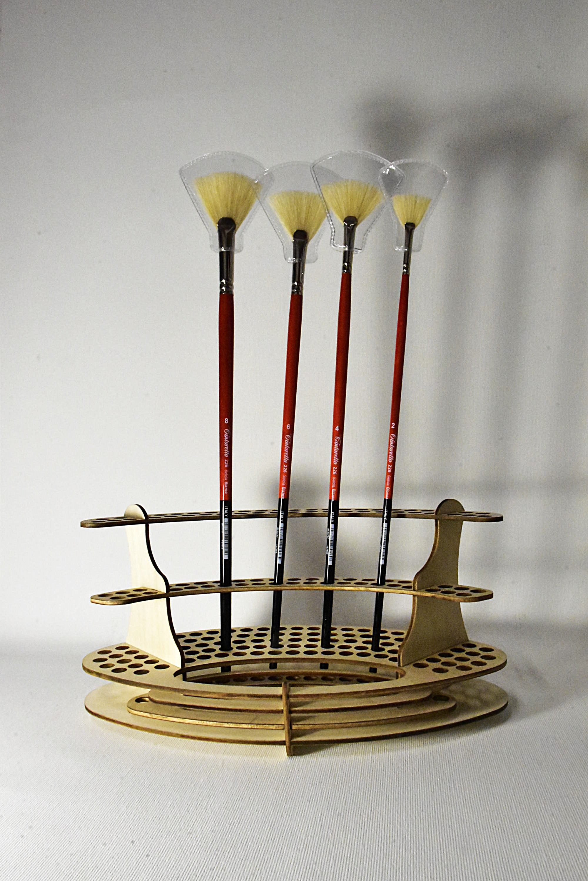 Tintoretto 226 Pennello Setola Bianca a Ventaglio Morbido per Sfumature e Velature