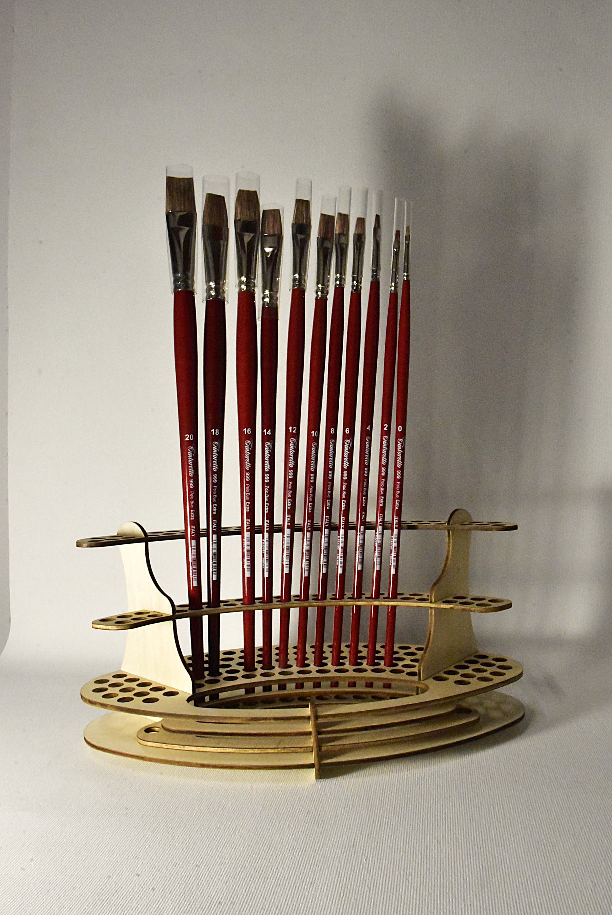 Tintoretto 999 Pennello Pelo Bue Extra Piatto Ampio per Campiture Grandi e Velature