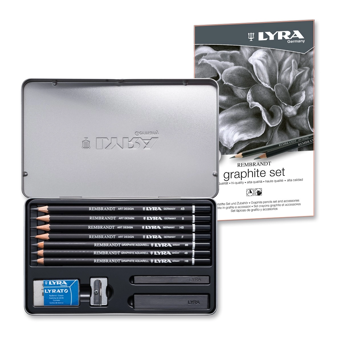 LYRA REMBRANDT SET MATITE GRAFITE   11 PZ			