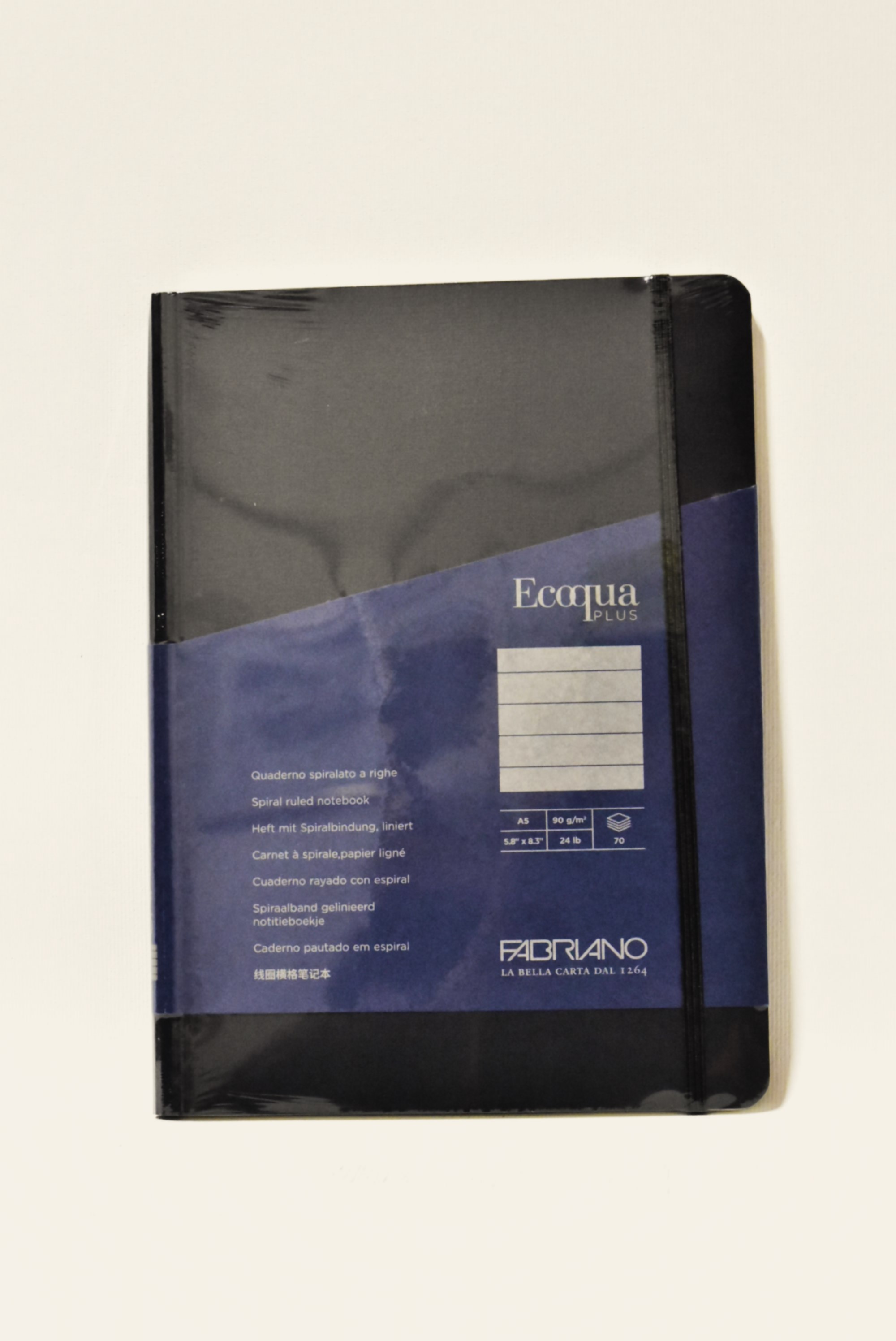 Fabriano Quaderno ECOQUA PLUS A5 spiralato a righe 90 gr