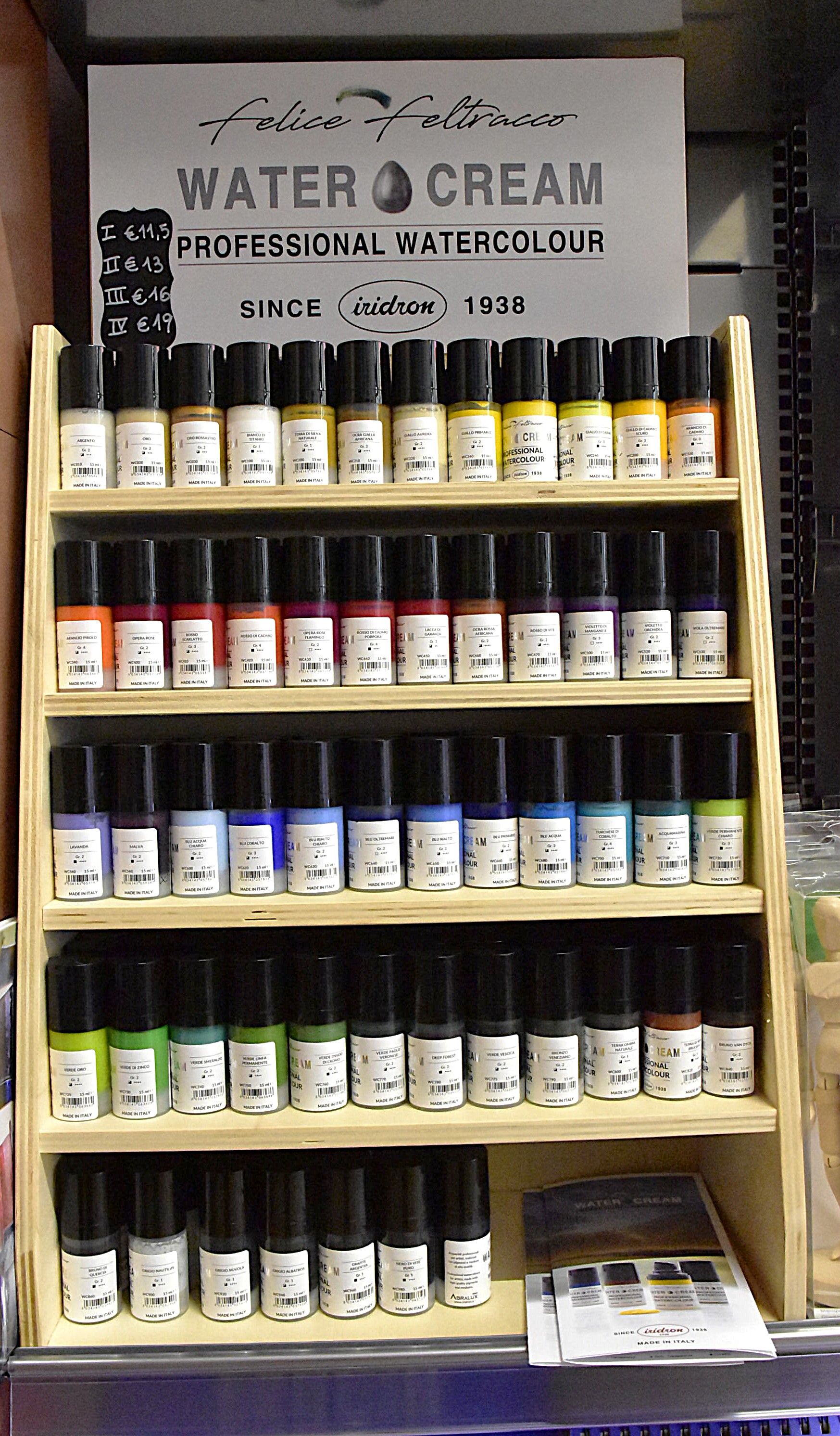 IRIDRON Colori acquerelli professionali Water cream 15ml