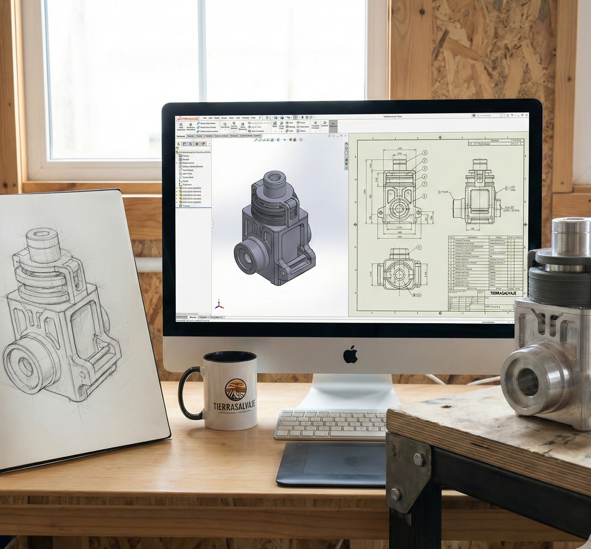 Modelado 3d + planos técnicos