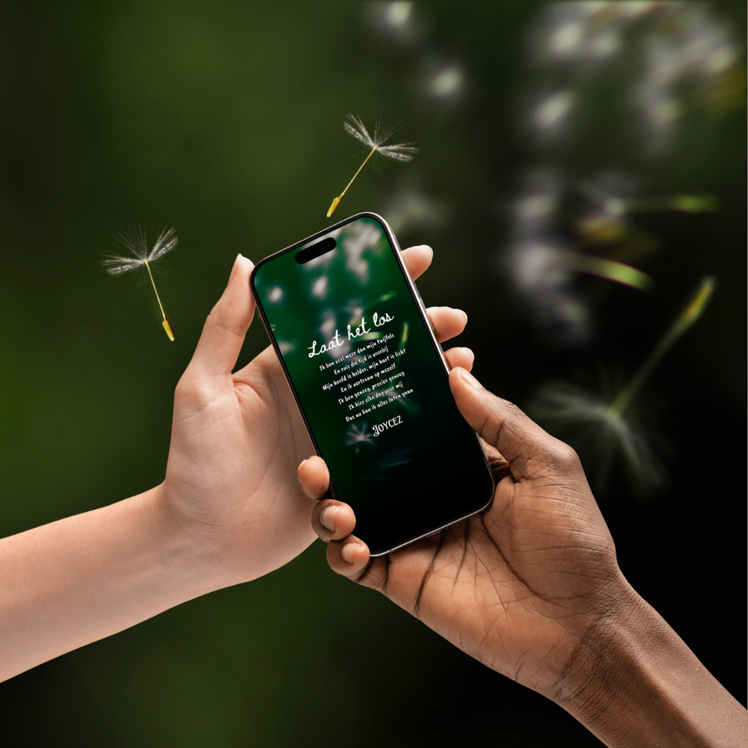 Smartphone Achtergrond Groen met tekst
