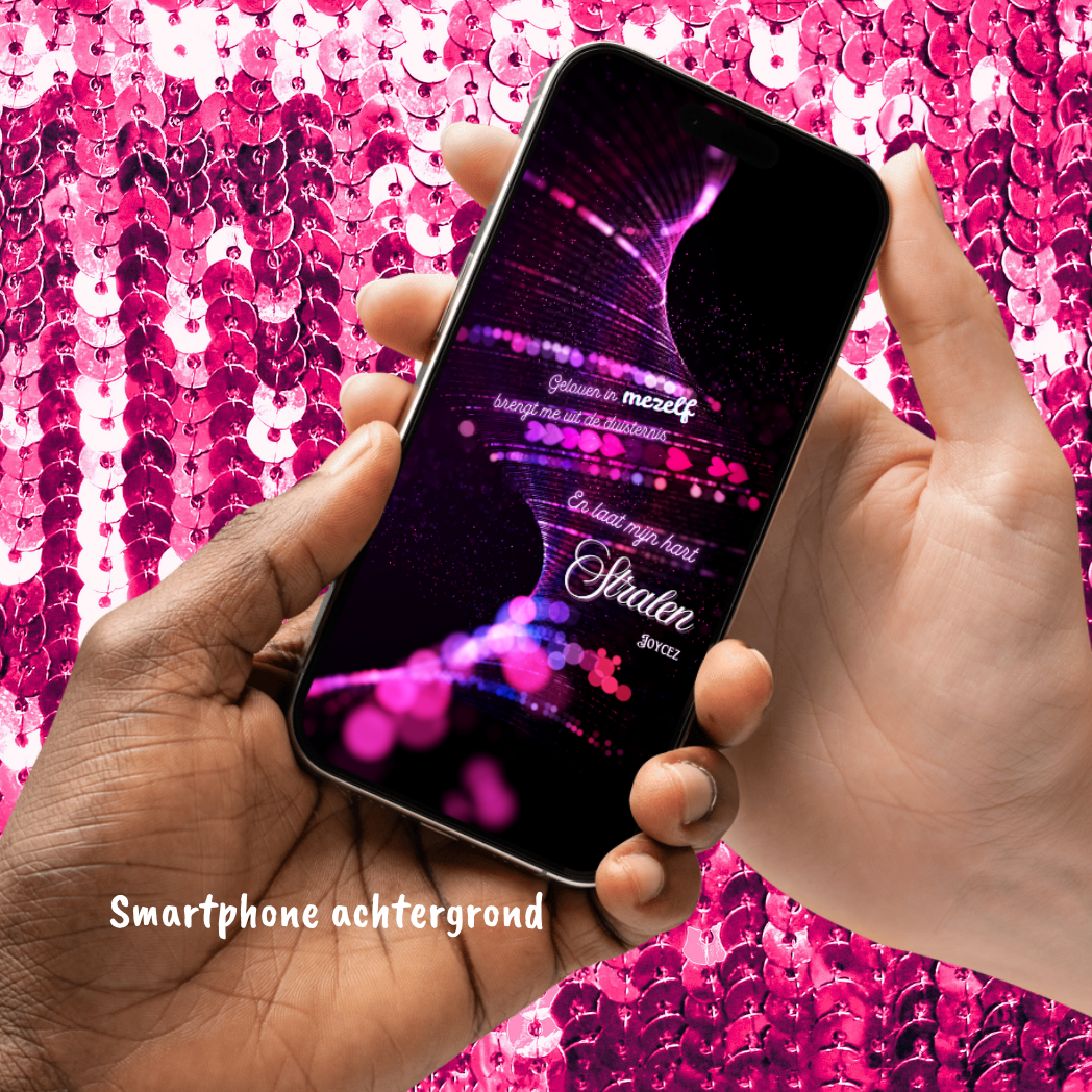 Smartphone Achtergrond roze met quote