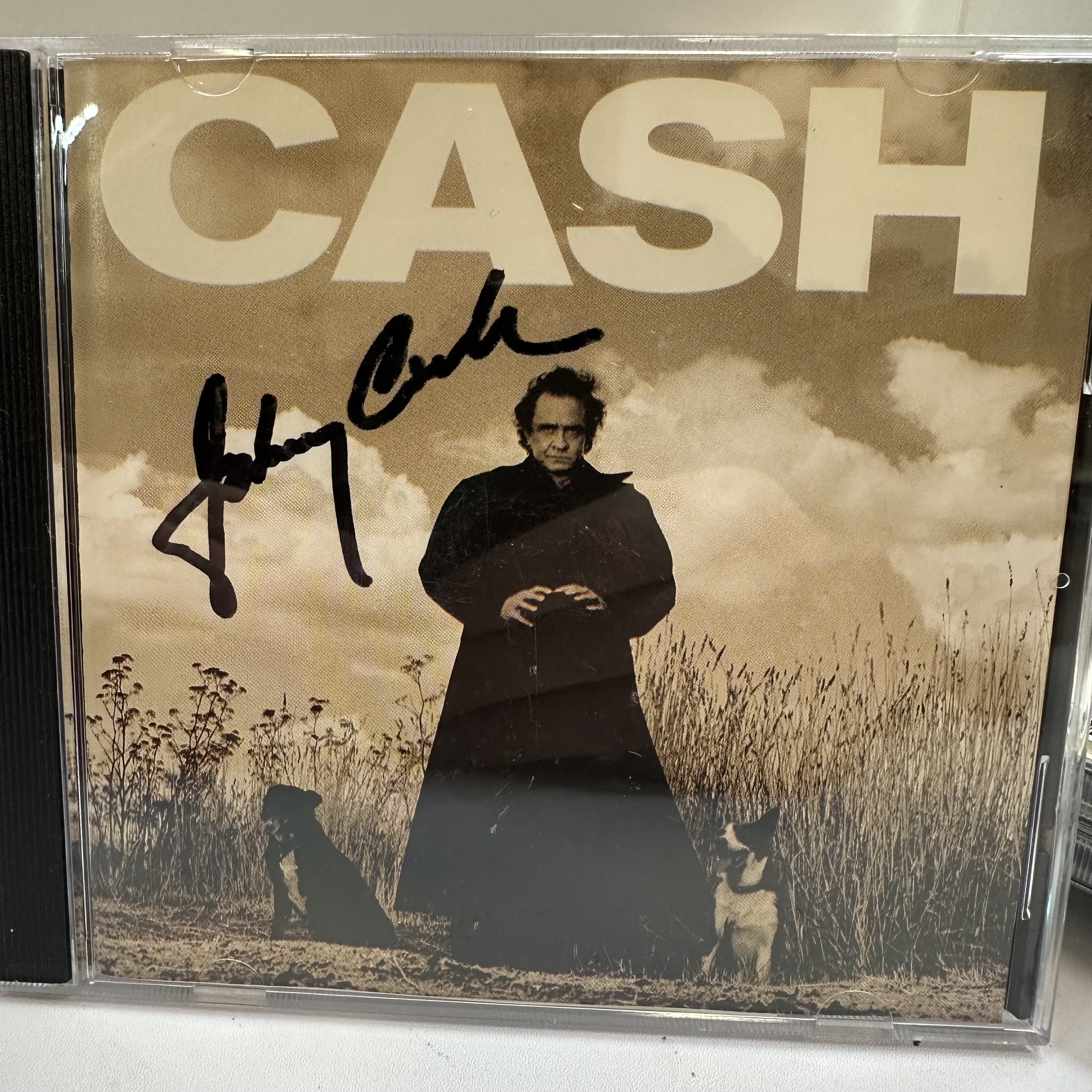 A1241 Johnny Cash American recordings, signed autograph CD booklet