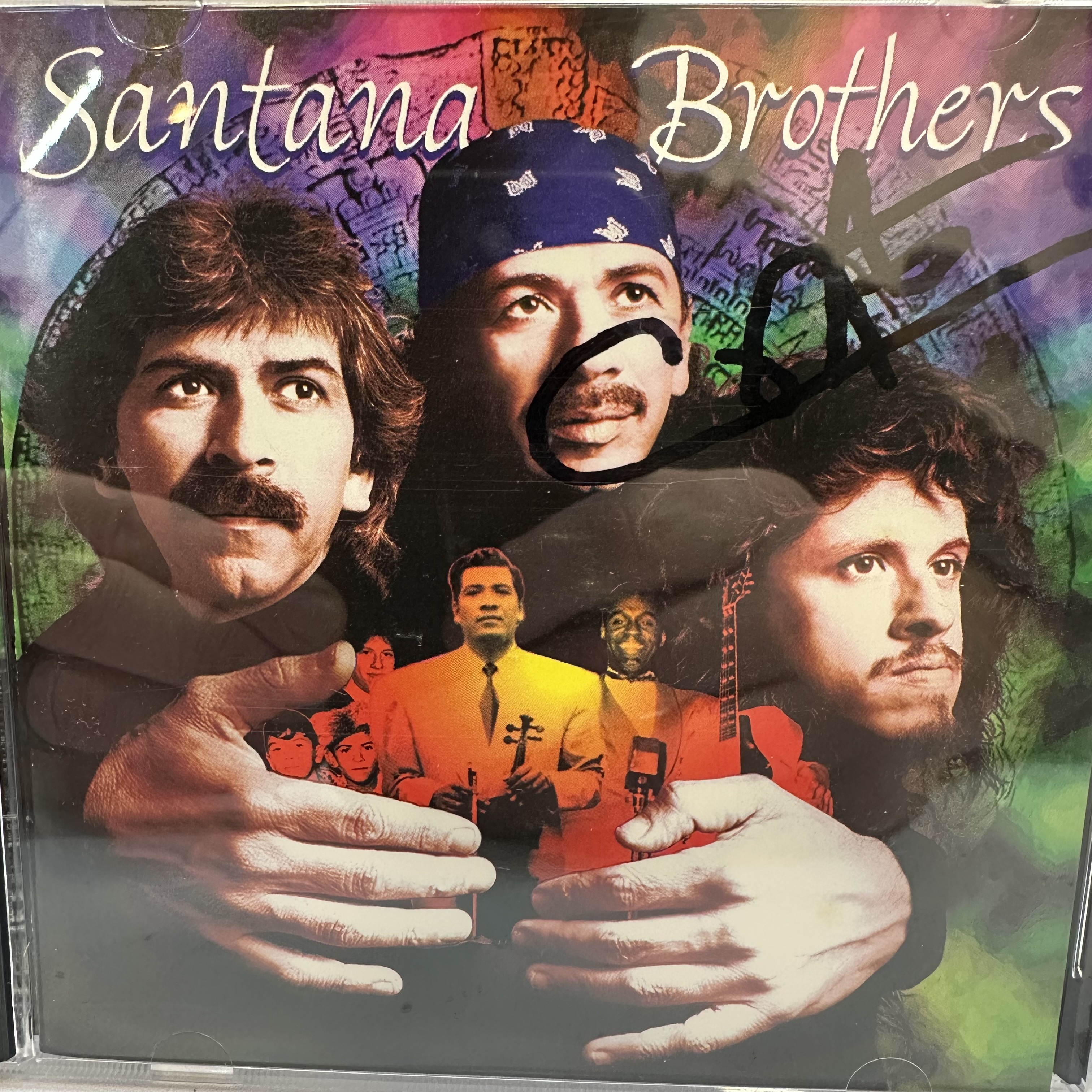 A1246 Santana Brothers signed autograph CD signed by Carlos Santana