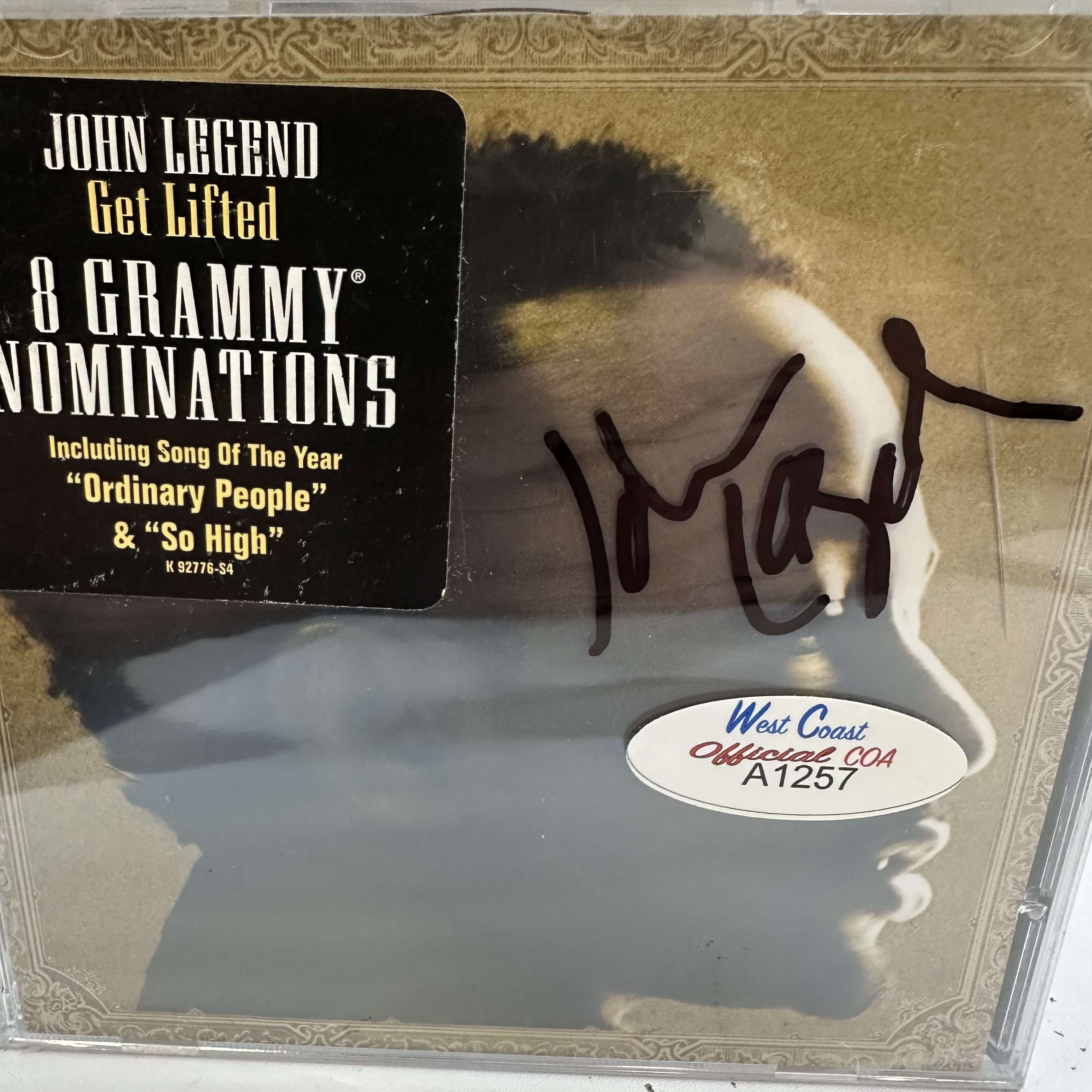 A1257 John Legend new Ordinary People signed cd in plastic