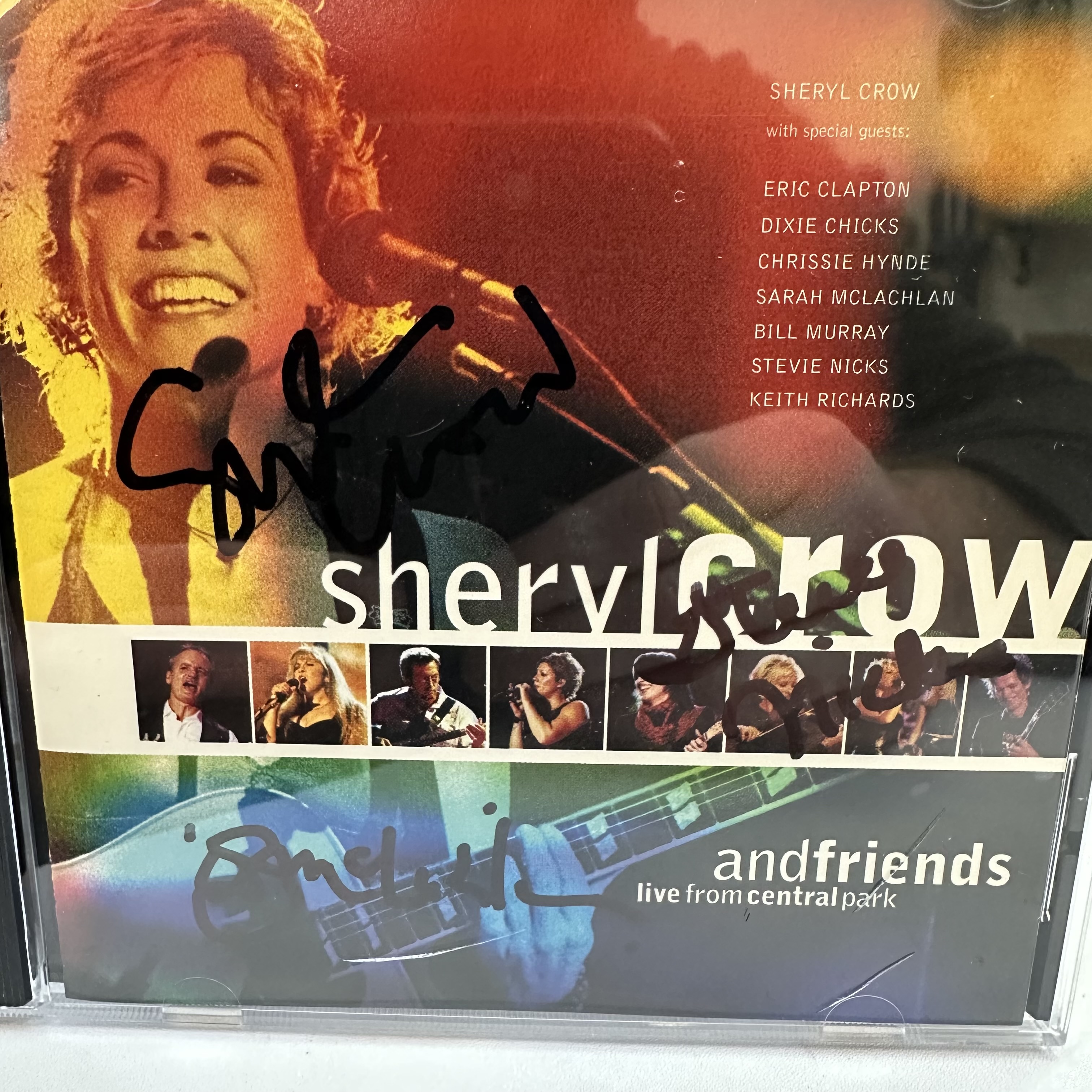 A1254 Sheryl Crow and Friends signed CD Booklet. Signed by Sheryl Crow, Stevie Nicks, and Sarah McGlachlin 
