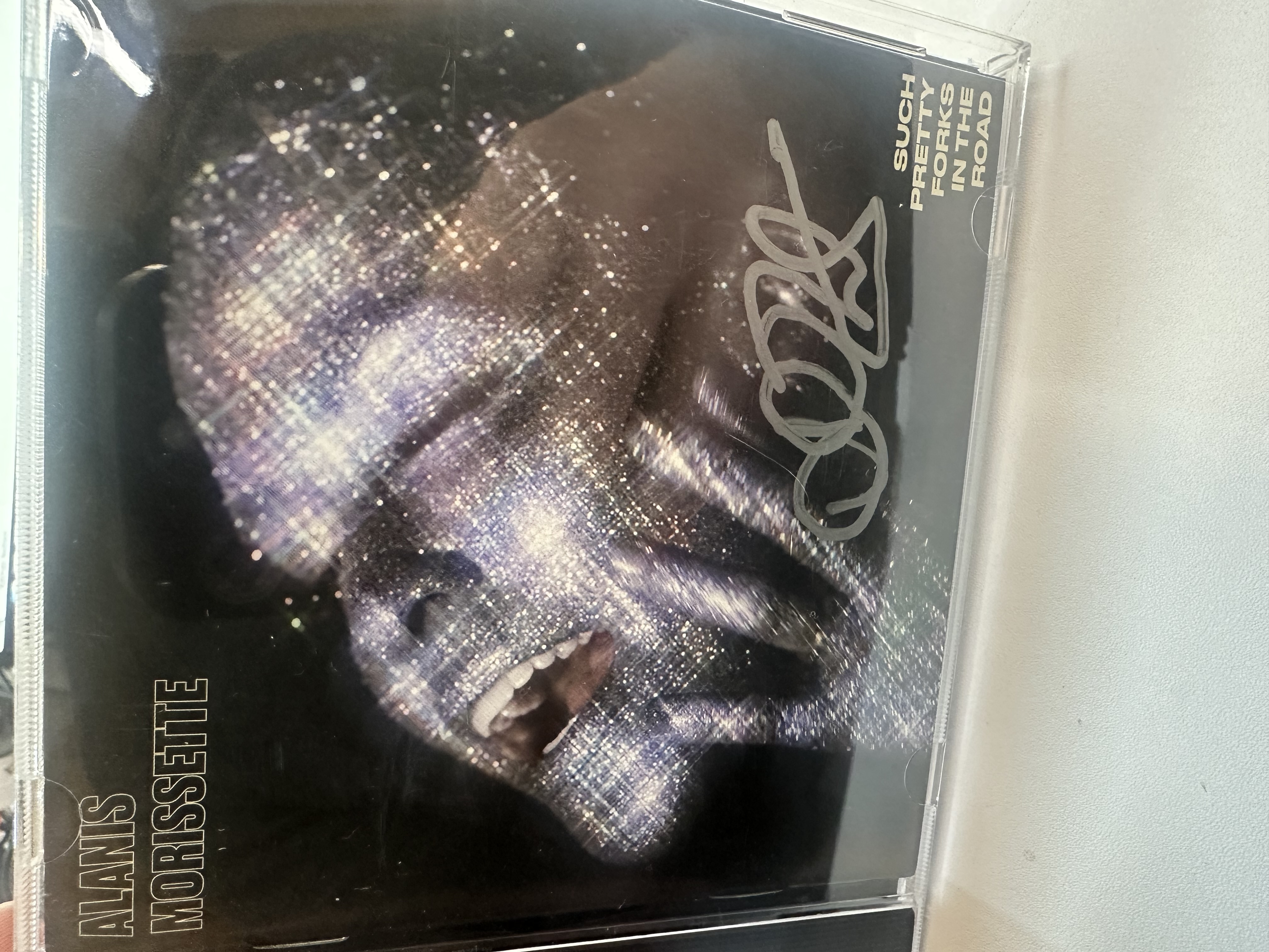 A1271 Alanis Morissette such pretty forks in the road signed autographed CD