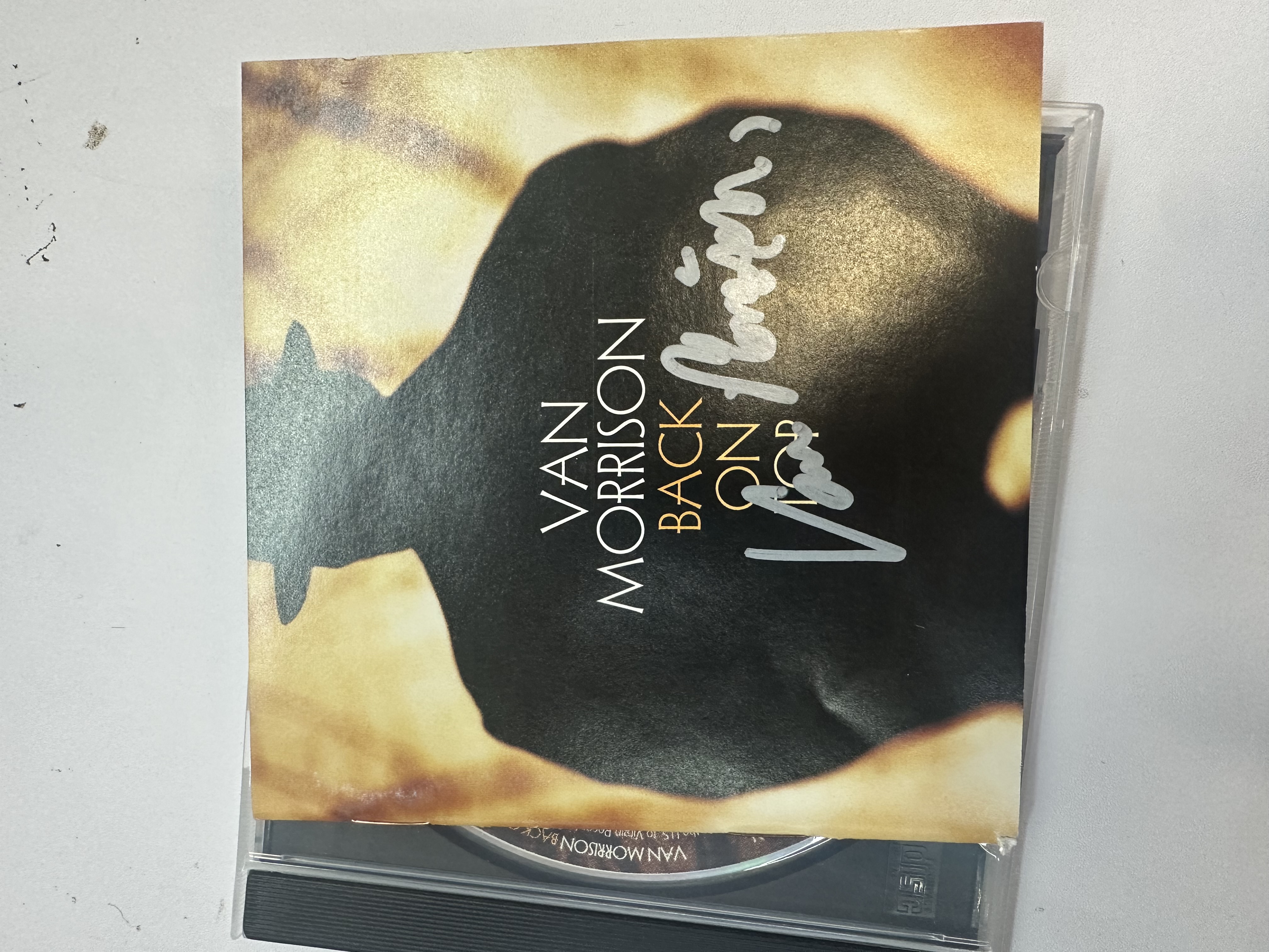 A1389 Van Morrison back on top signed autographed CD booklet