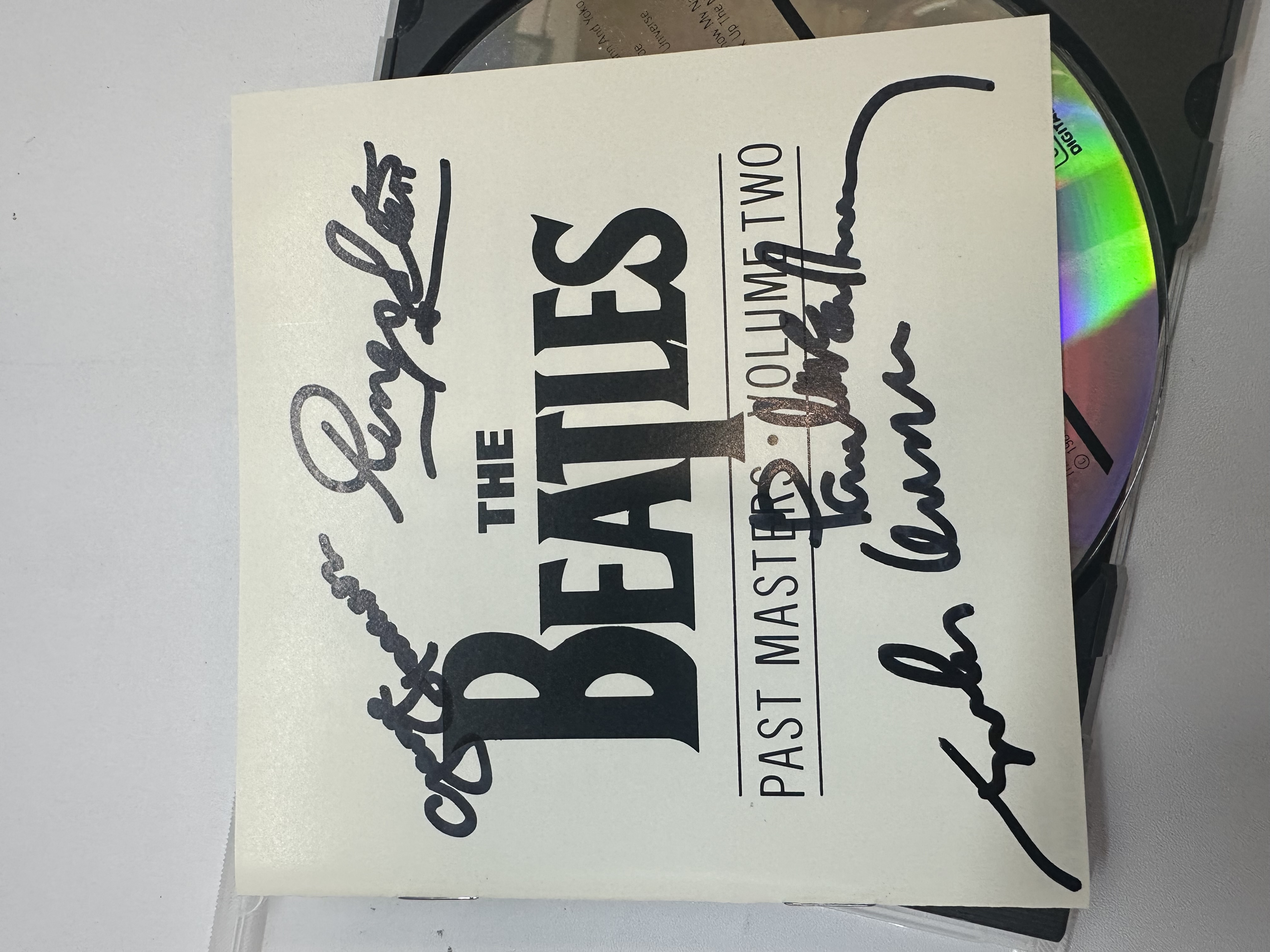 A1270 The Beatles past Masters volume two signed autographed CD booklet signed by all four members