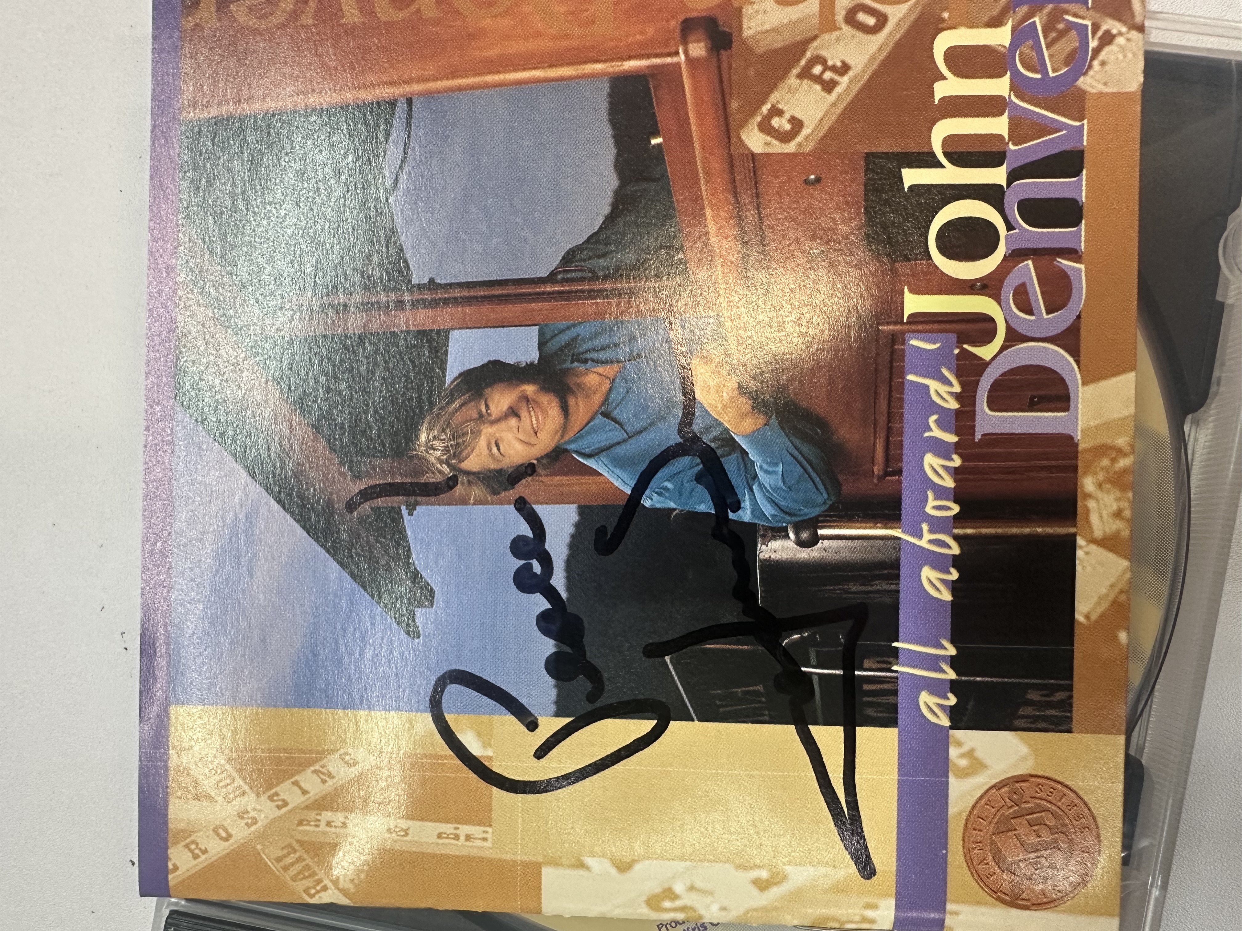 A1338 John Denver all aboard signed autographed CD booklet