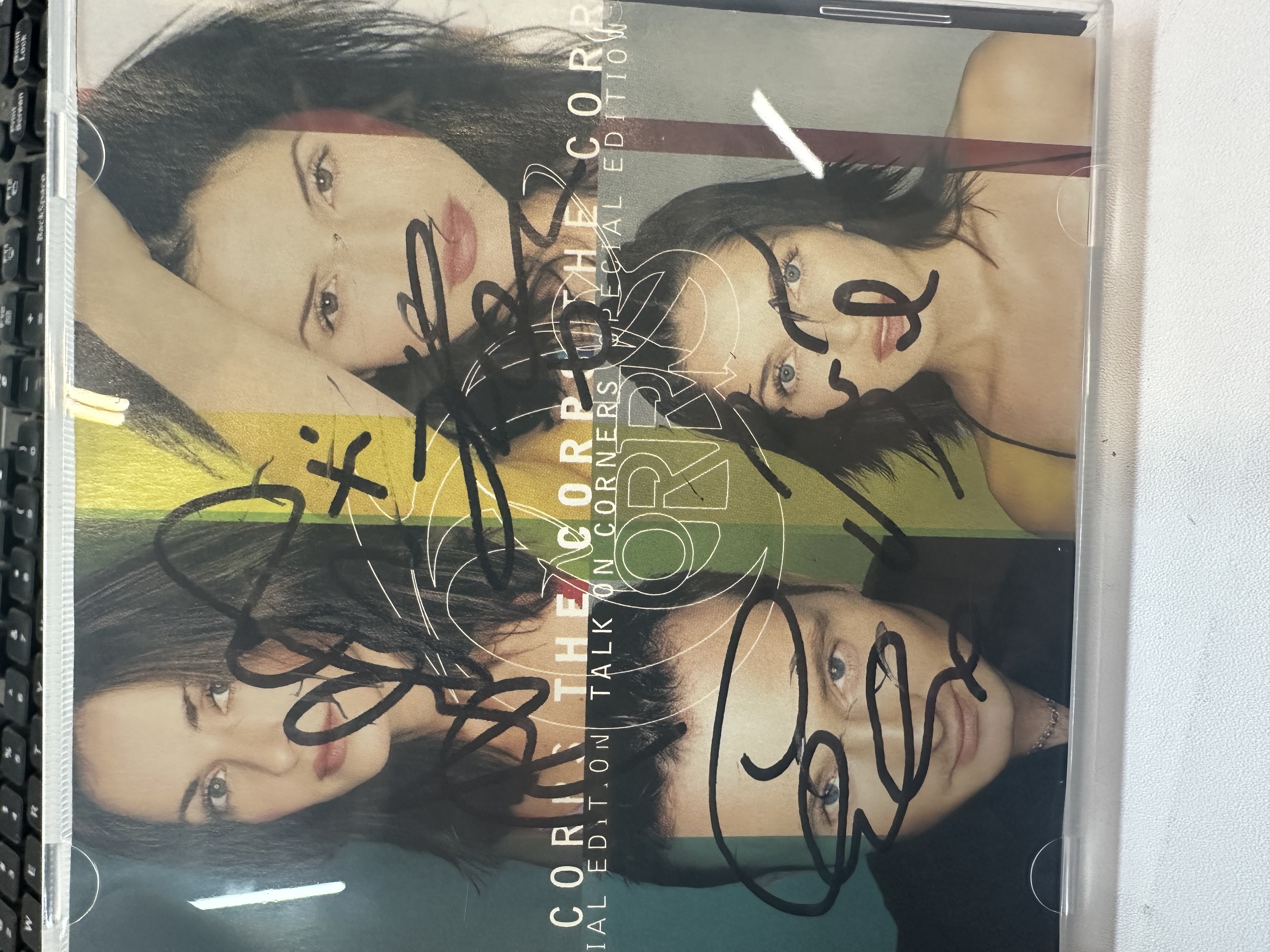 A1333 The Corrs talk on corners, special edition, signed, autograph CD booklet signed by all four member members