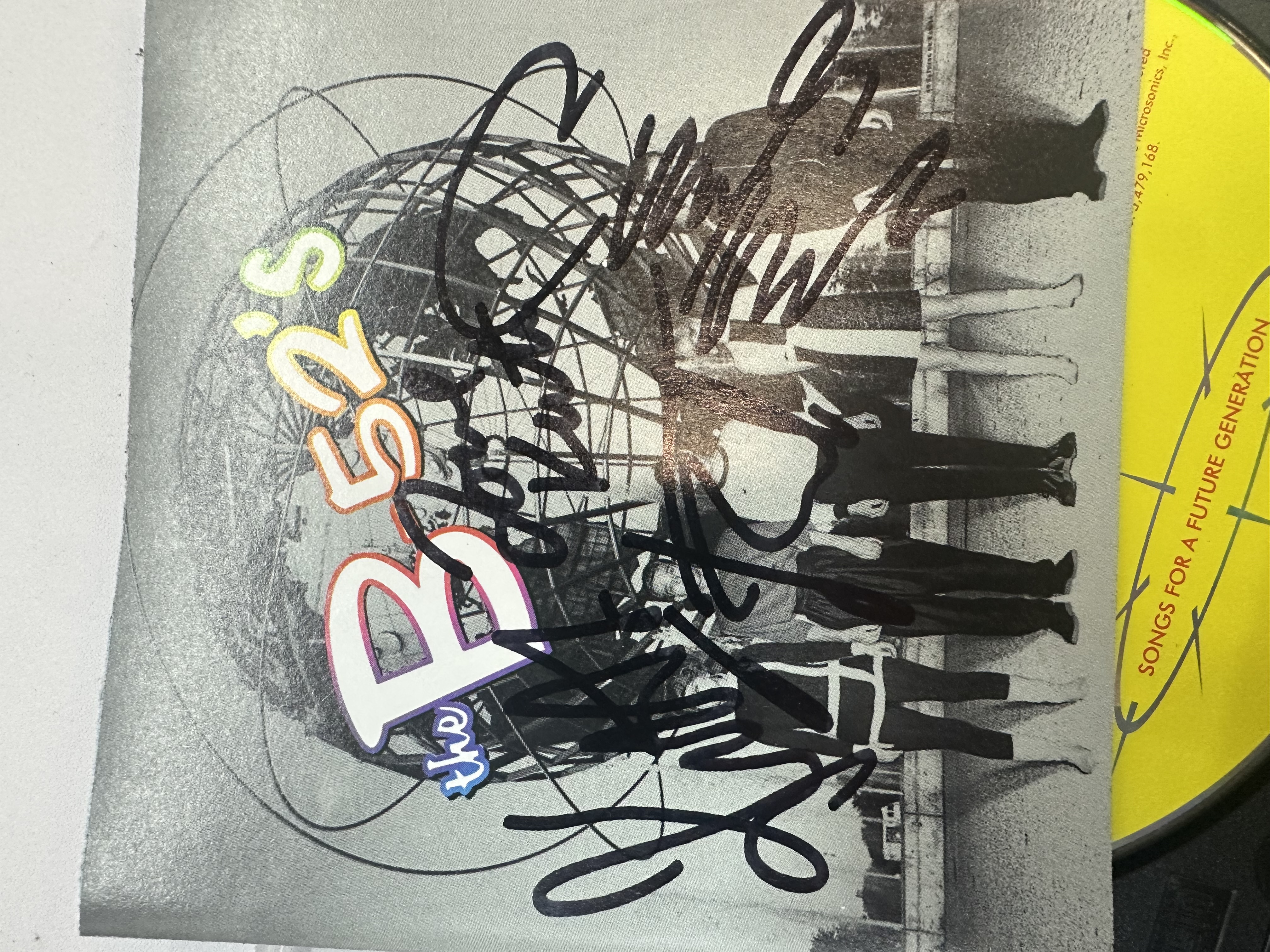 A1384 The B-52s time capsule signed autograph CD booklet signed by full band