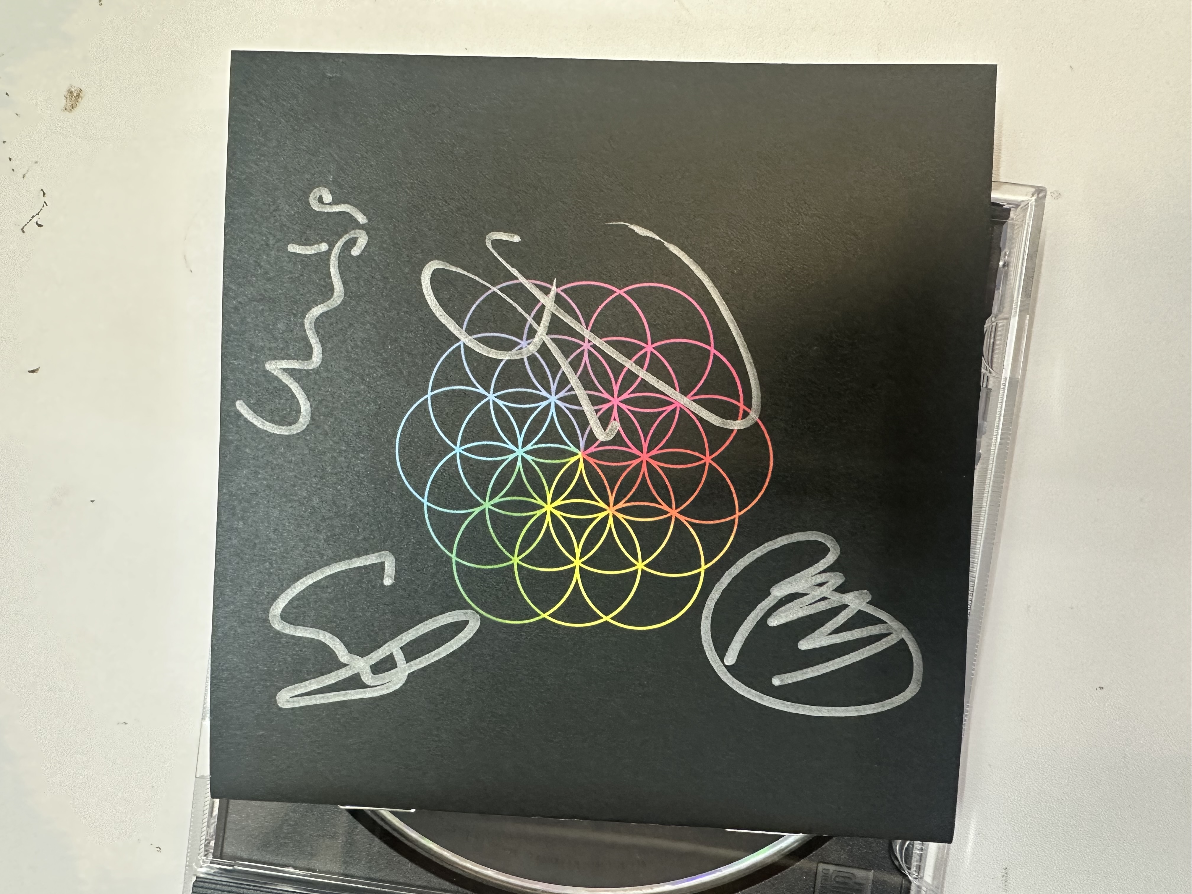 A1366 Coldplay, a head full of dreams, signed, autographed, CD booklet signed by all four members