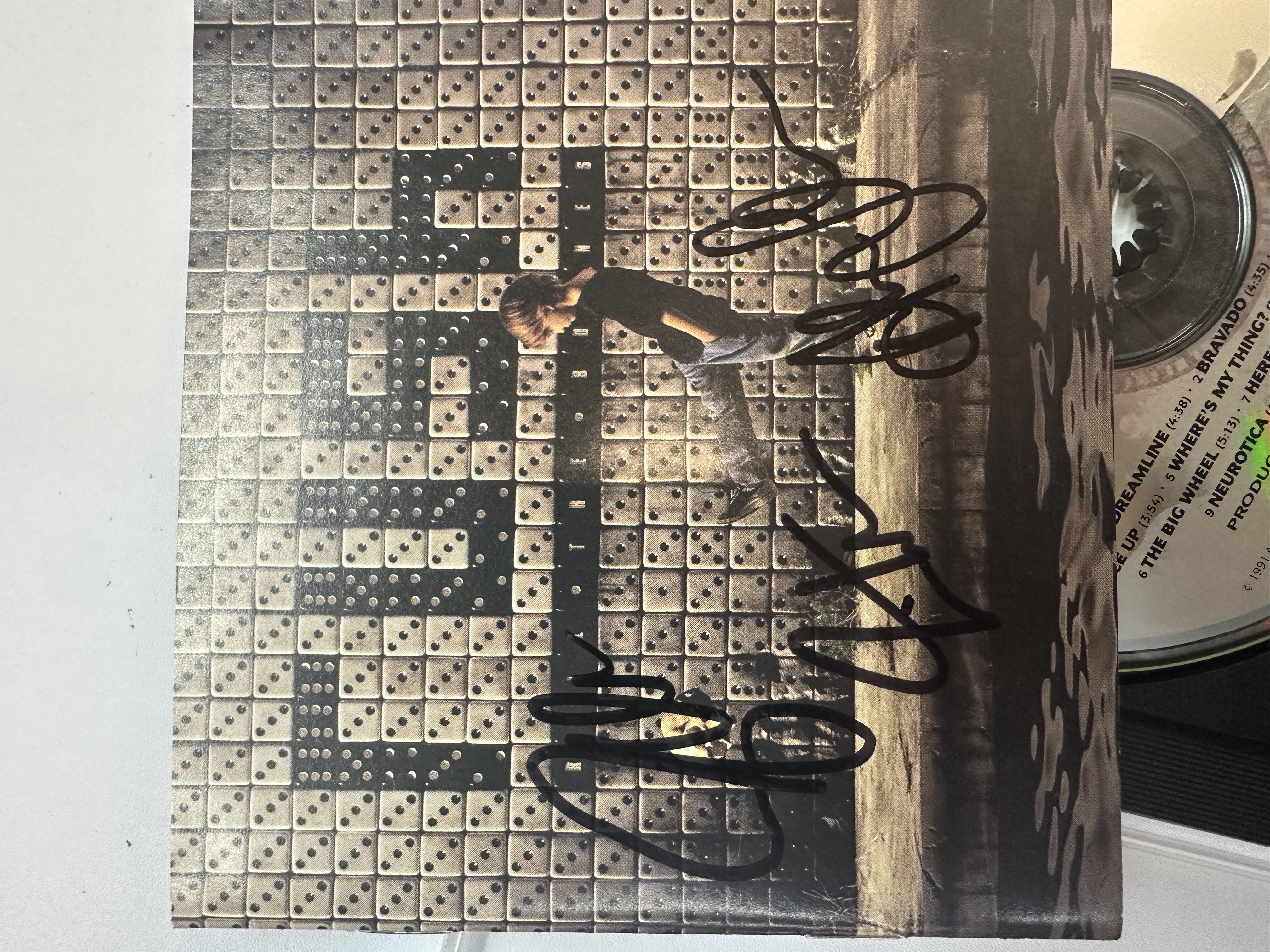 A1298 Rush, roll the bones signed, autographed CD booklet signed by full band