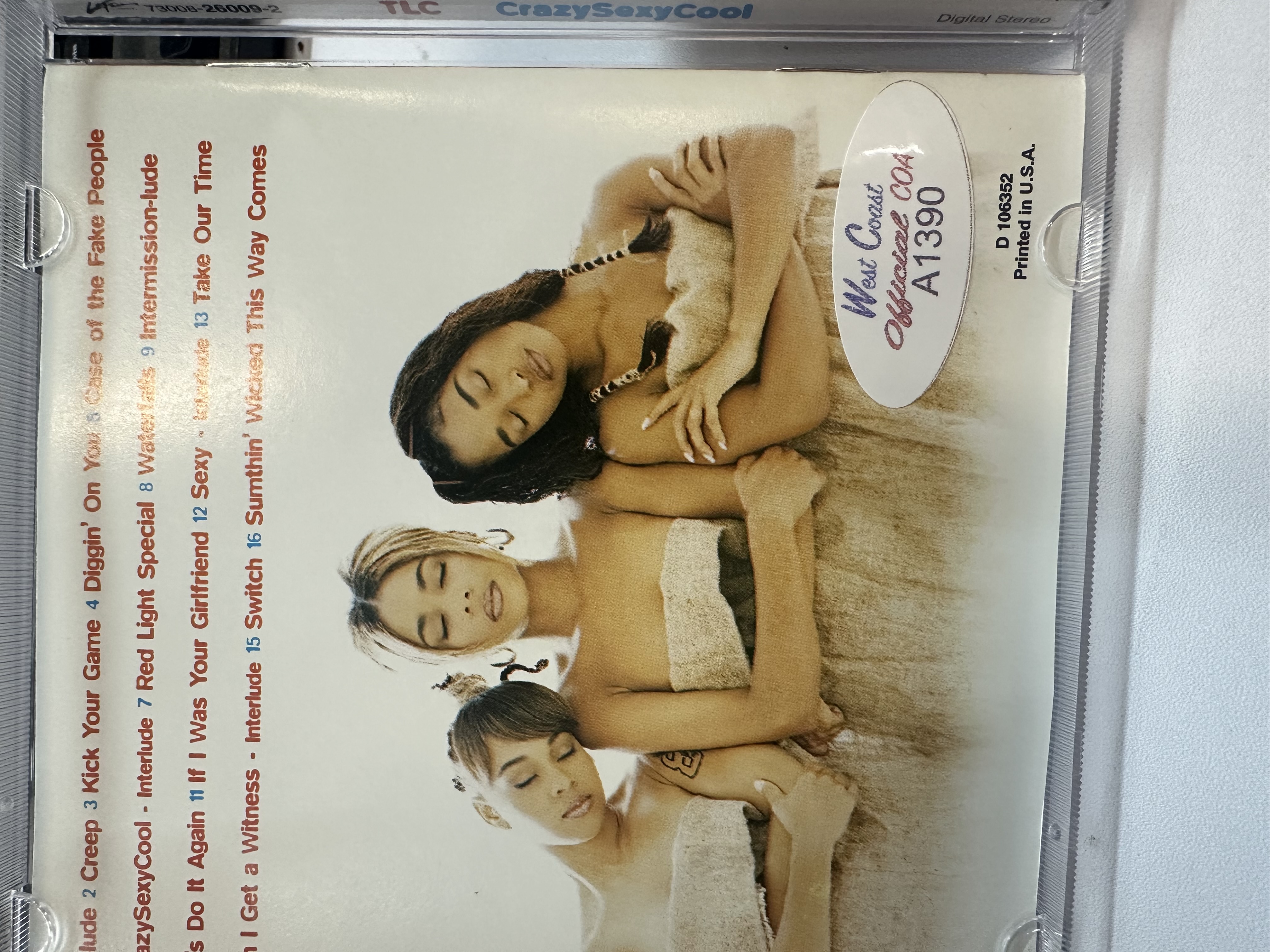 A1390 TLC crazySexyCool signed autograph CD booklet signed by all three members