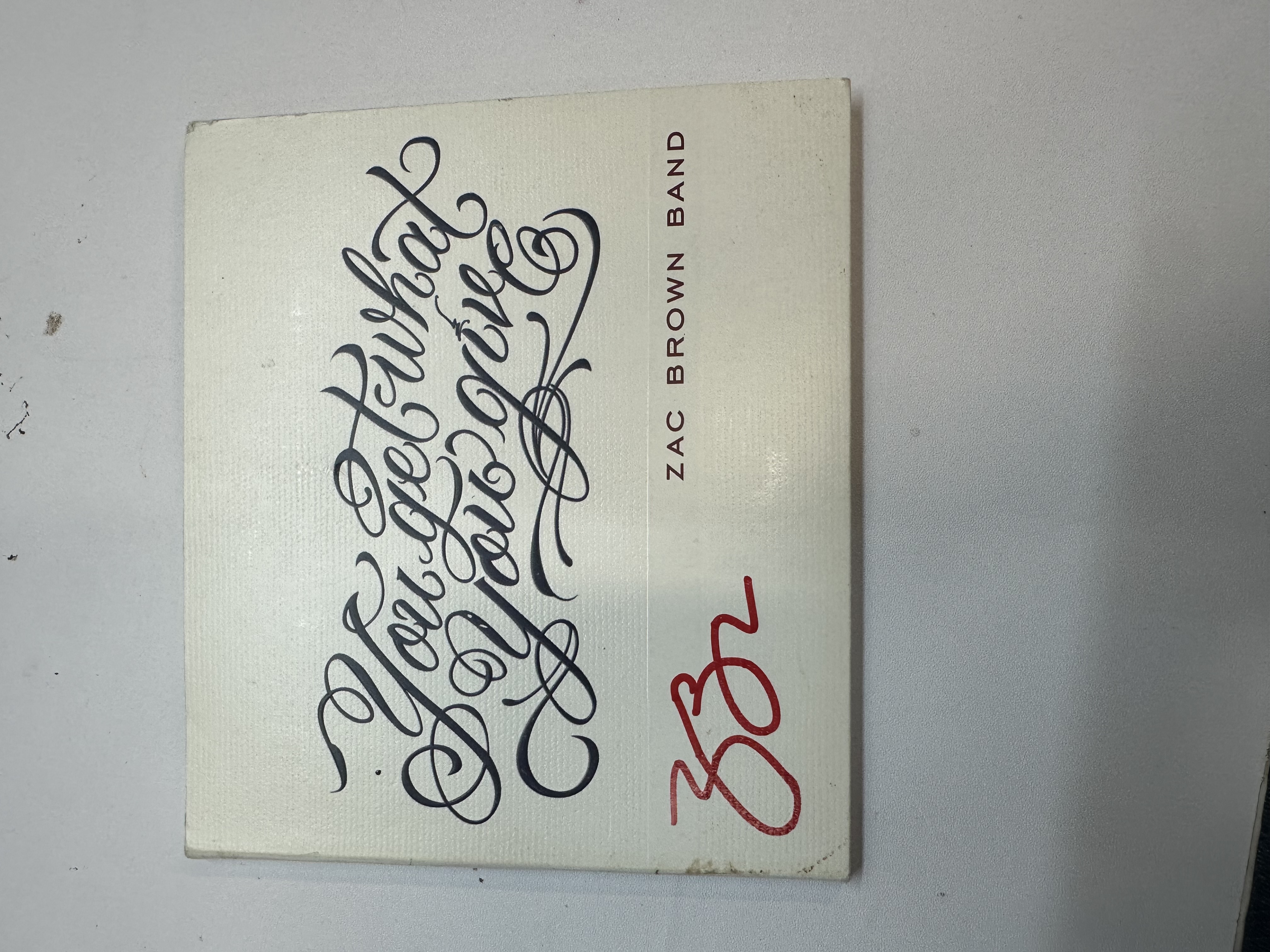 A12090 Zac Brown Band, you get what you give signed album cover signed by Zac Brown