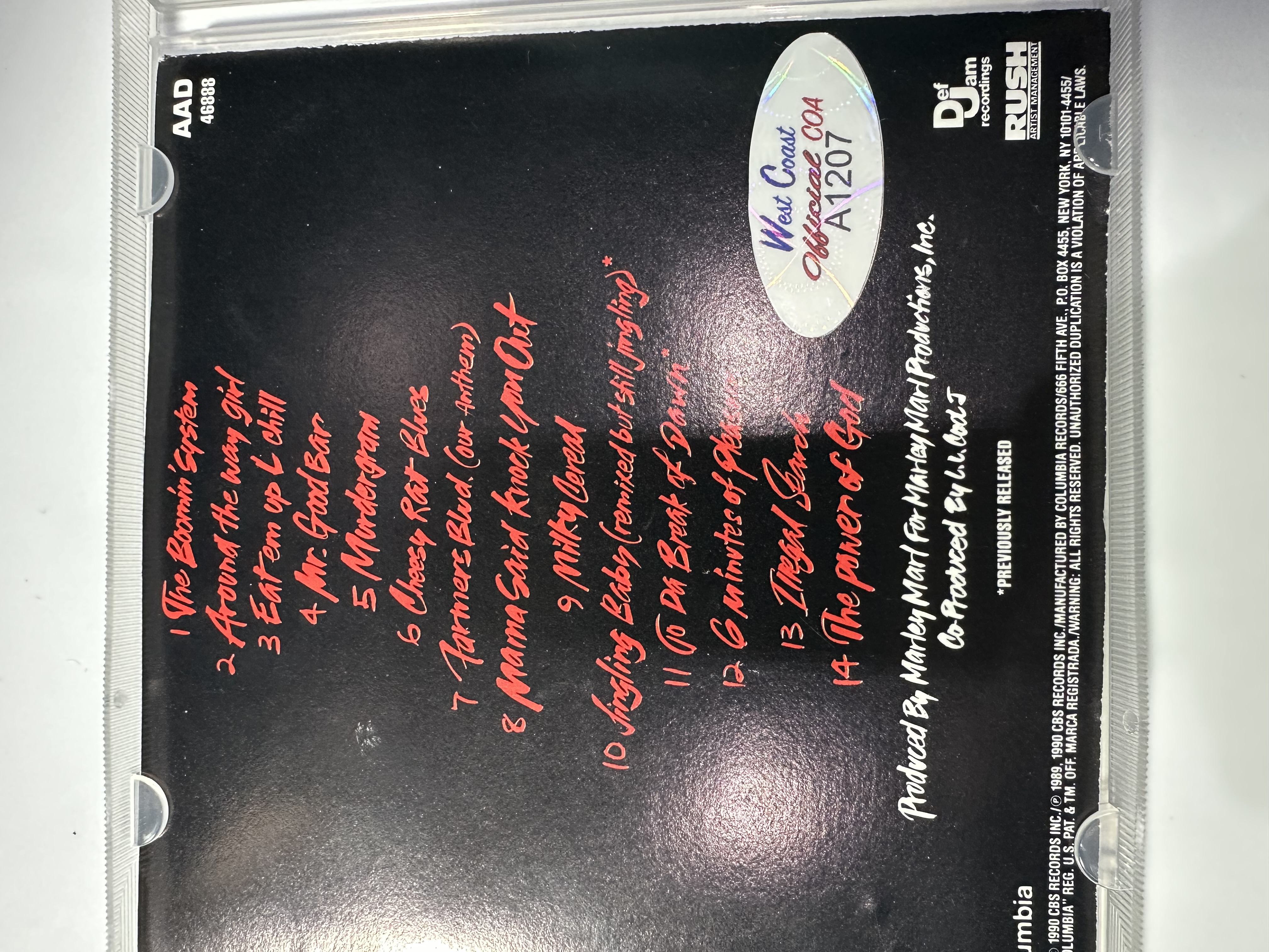 A1207 LL Cool J mama said knock you out signed autographed CD