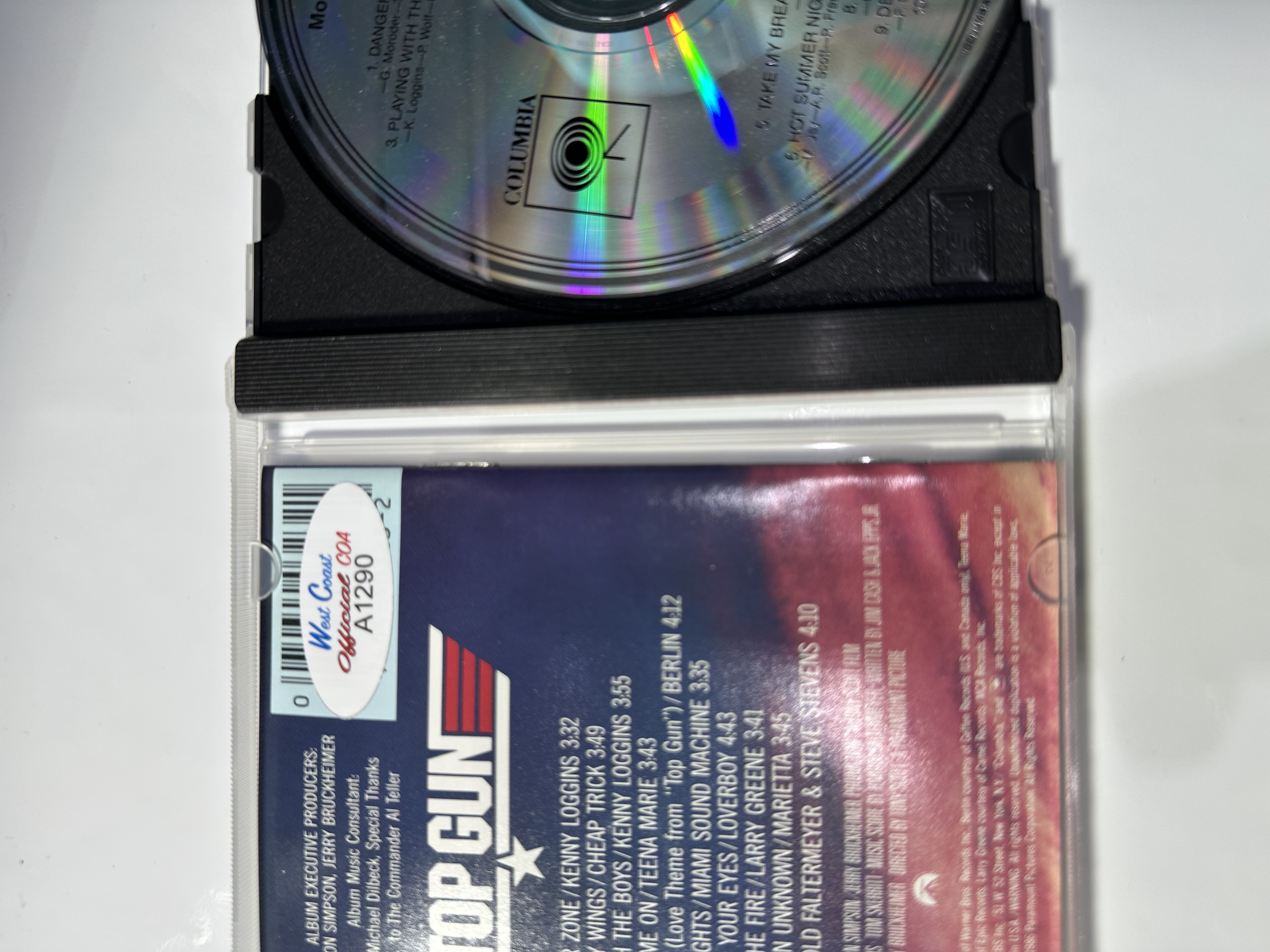 A1290 top gun soundtrack signed autographed by Kenny Loggins
