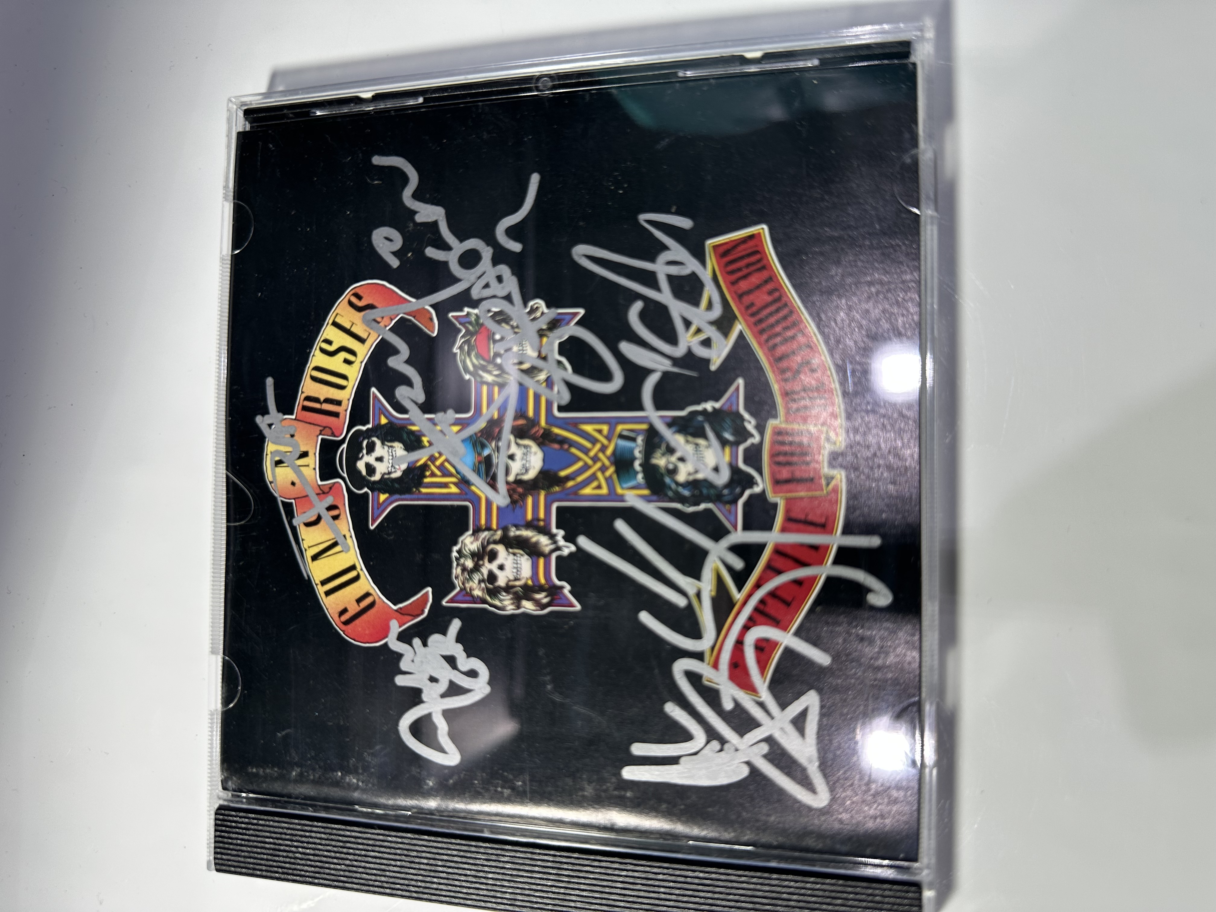 A1341 guns N’ Roses appetite for destruction, signed, autograph, CD booklet by the whole band