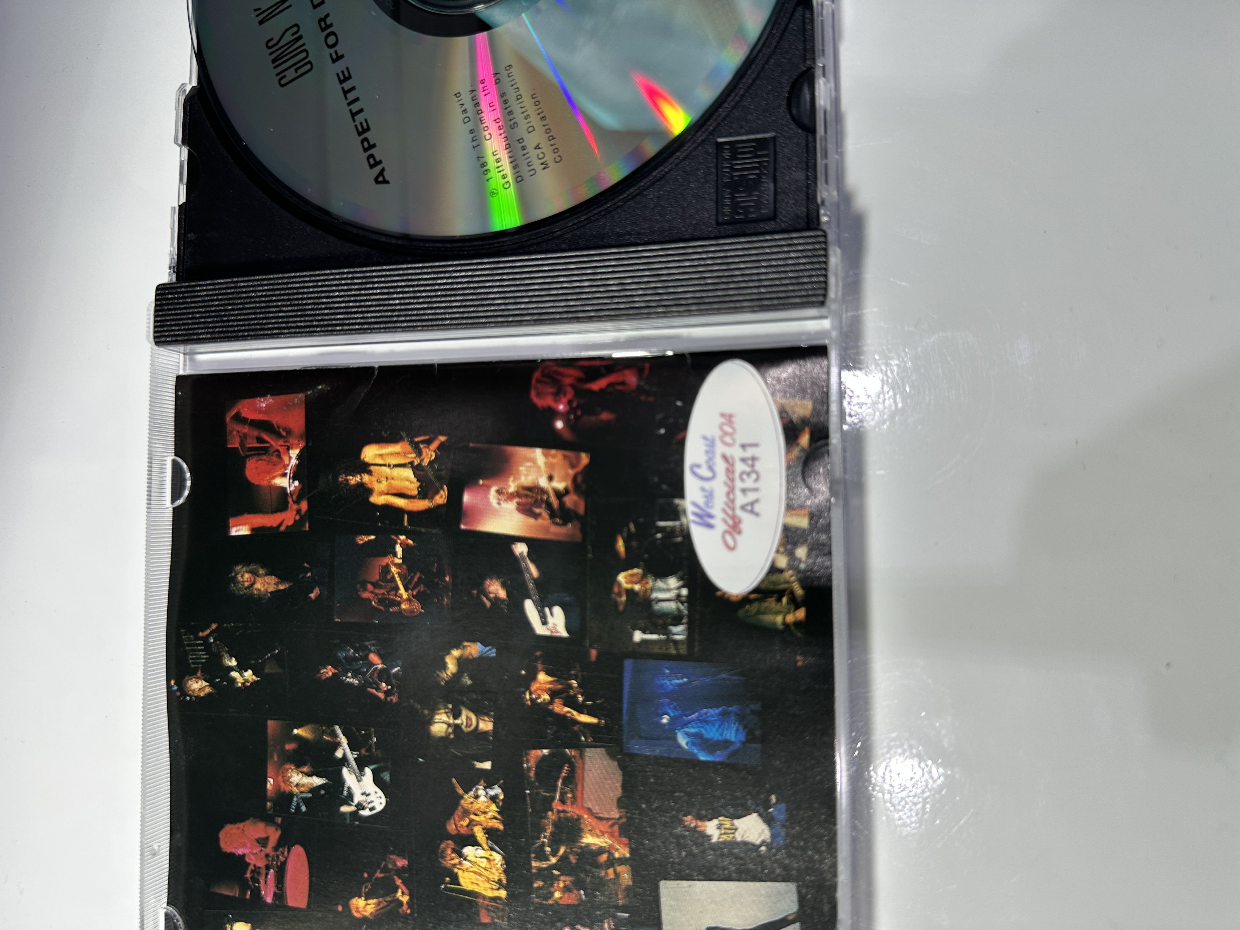 A1341 guns N’ Roses appetite for destruction, signed, autograph, CD booklet by the whole band