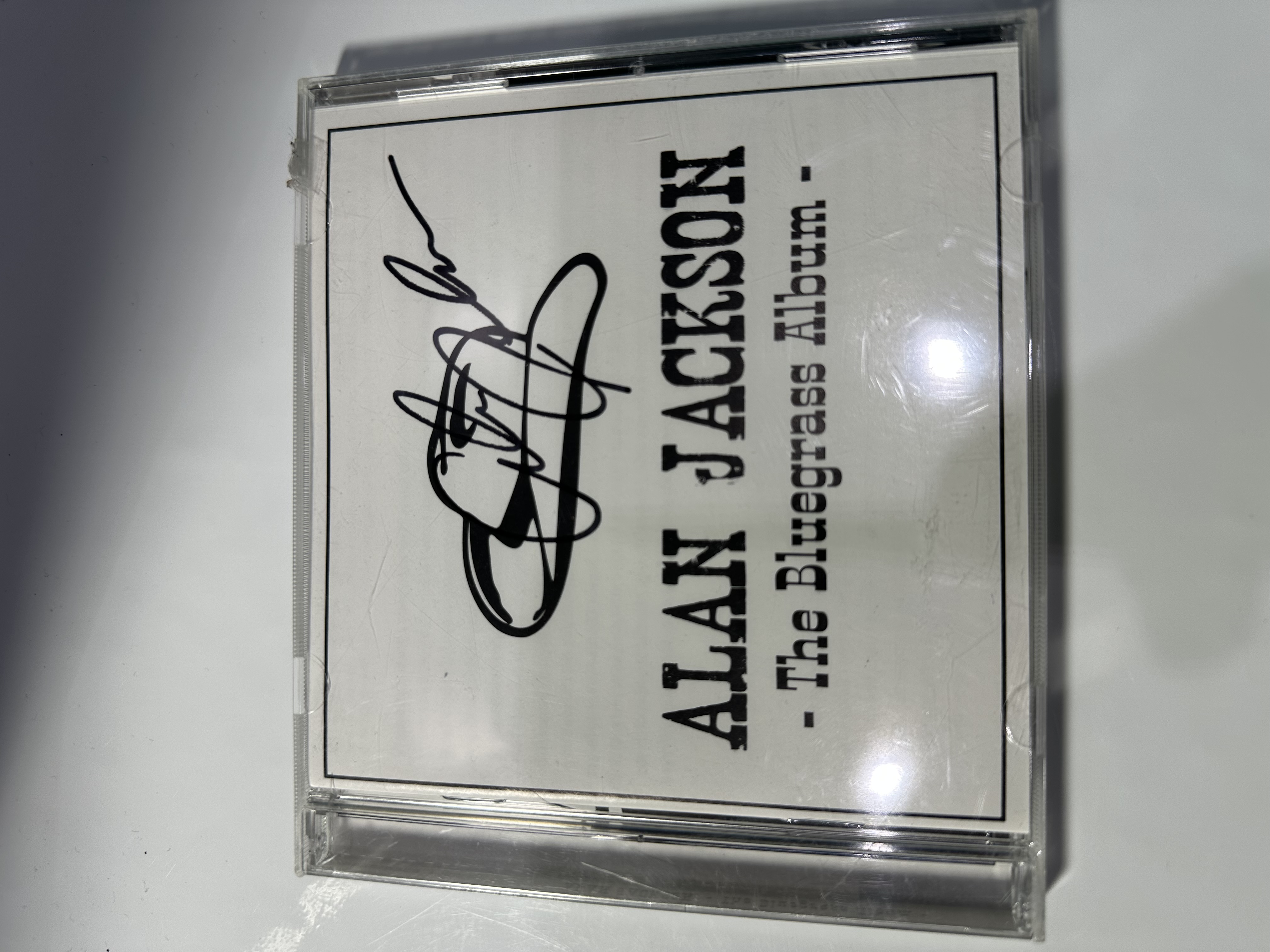 A1380 Alan Jackson, the Bluegrass album signed autograph CD booklet