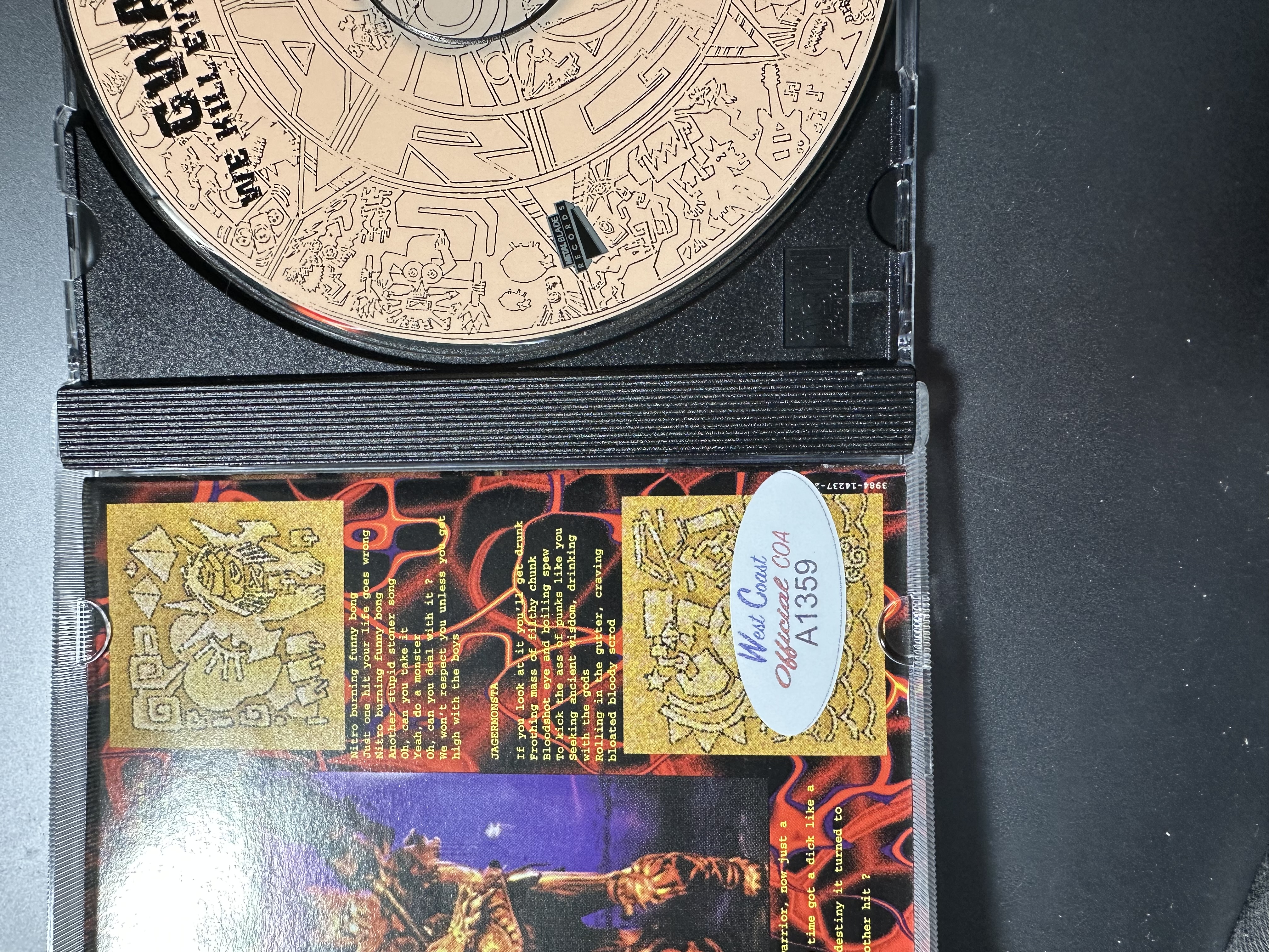 A1359 Gwar, we kill everything signed autographed CD cover