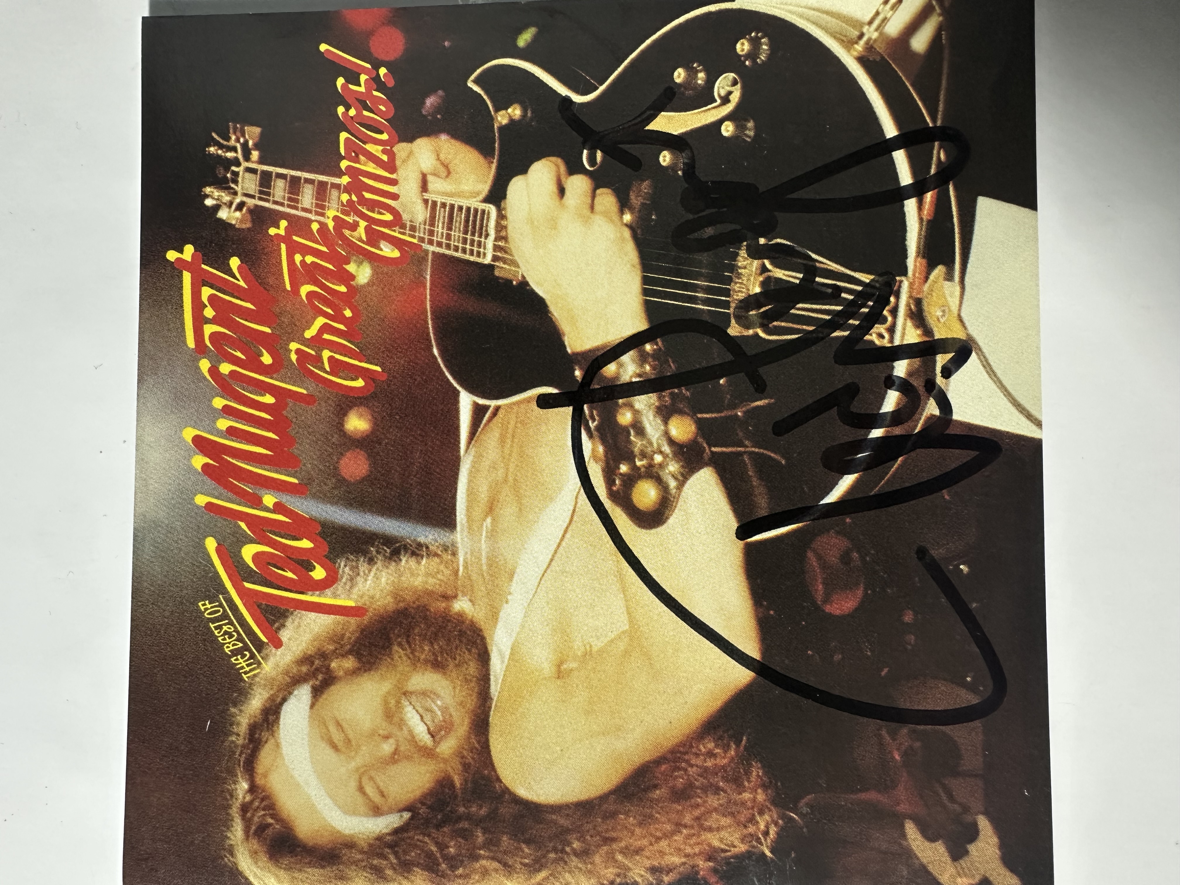 A2291 The best of Ted Nugent great cosmos, signed, autograph CD booklet by Ted Nugent