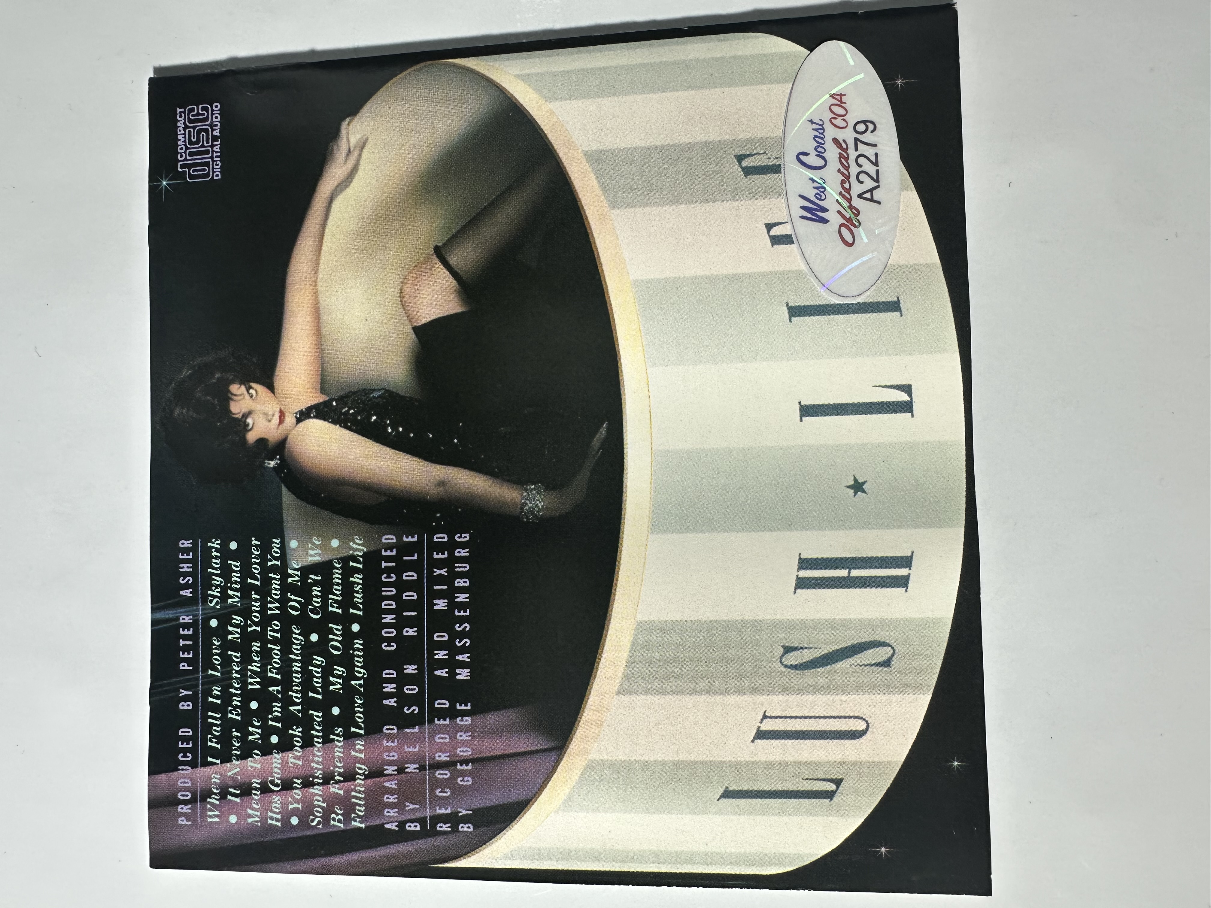 A2279 Linda Ronstadt lush life signed autograph CD booklet