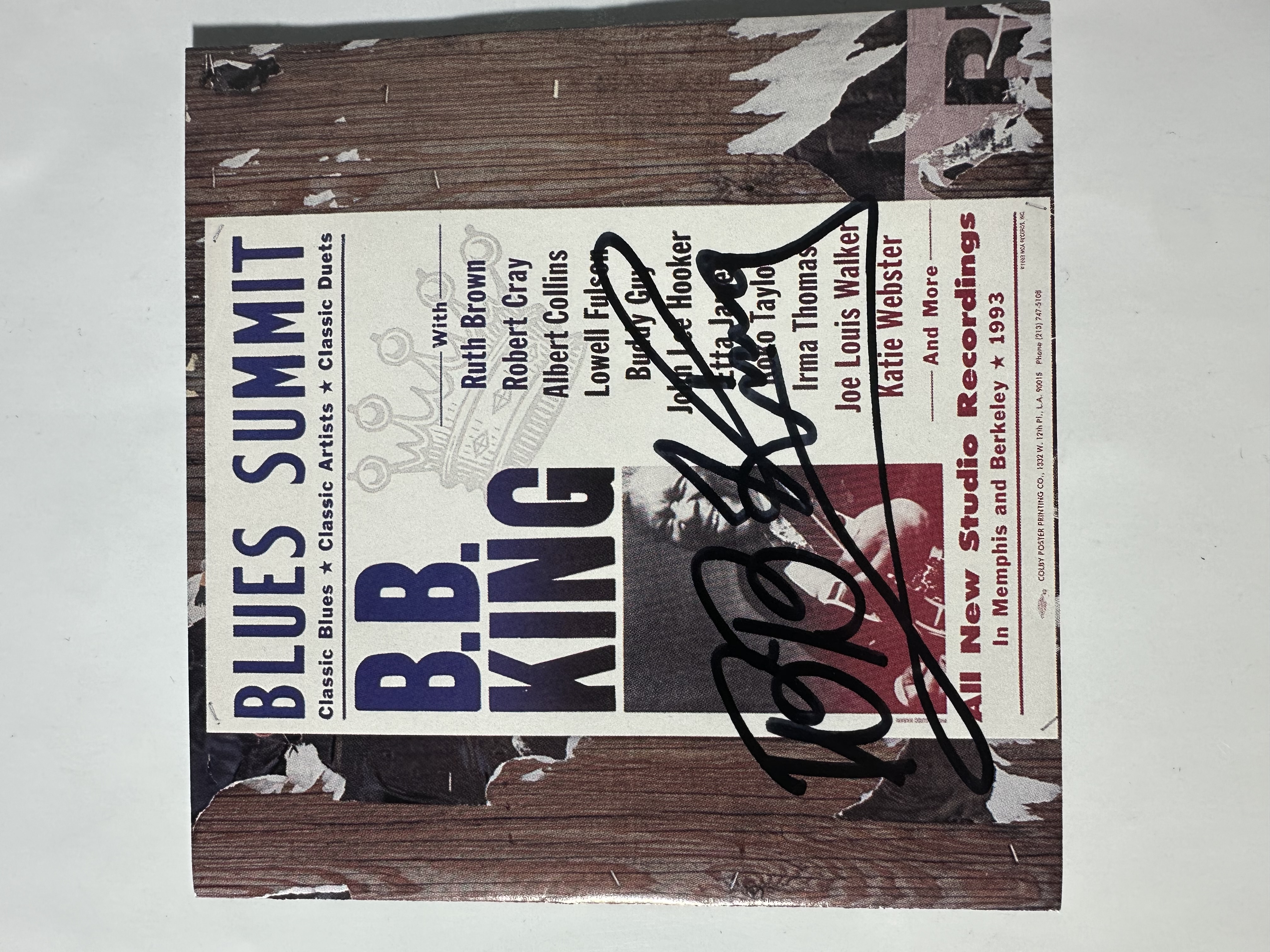 A2255 BB King blues Summit signed autograph CD booklet