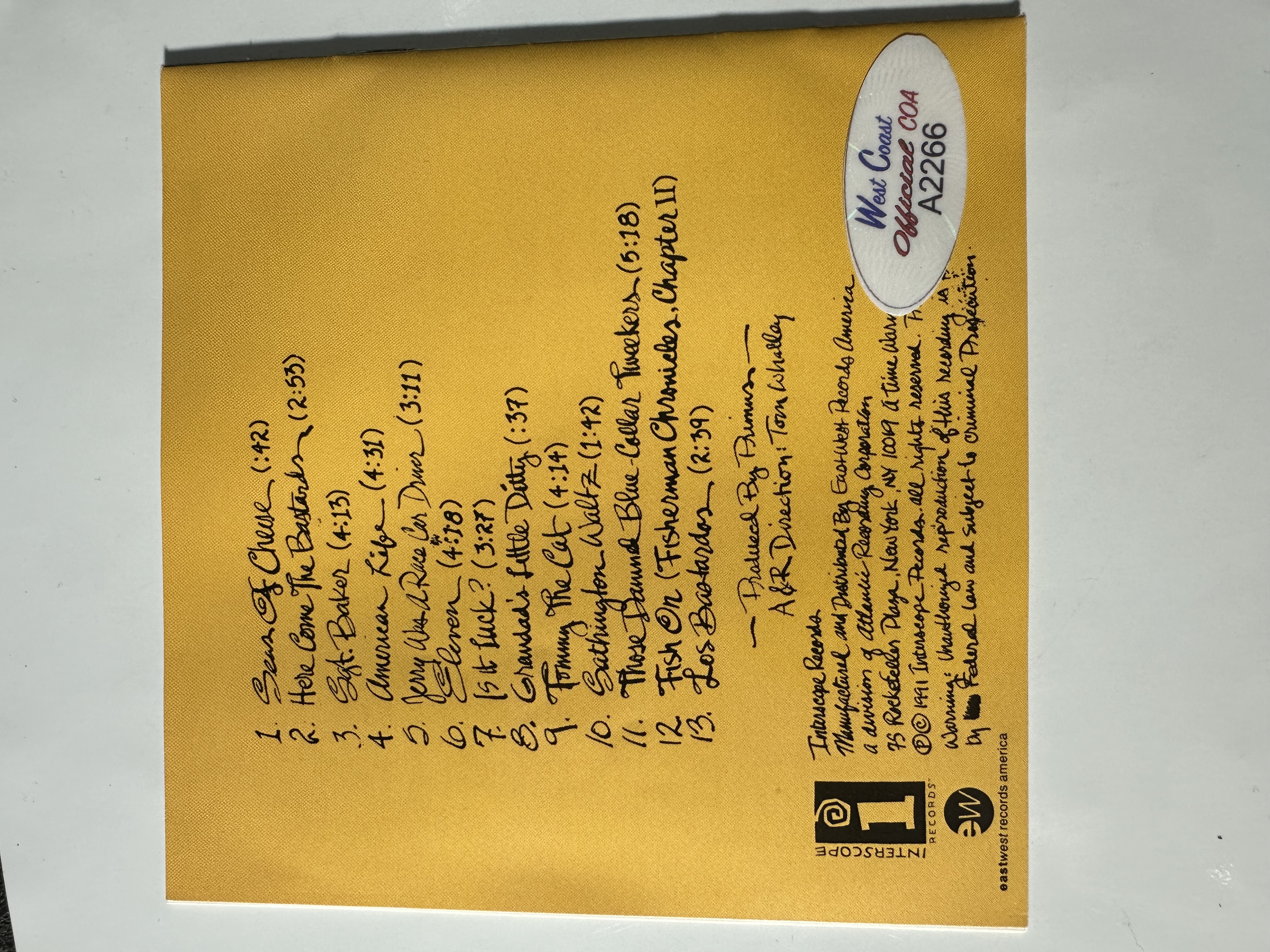 A2266 Primus sailing the sea of cheese, signed, autograph, CD booklet signed by full band