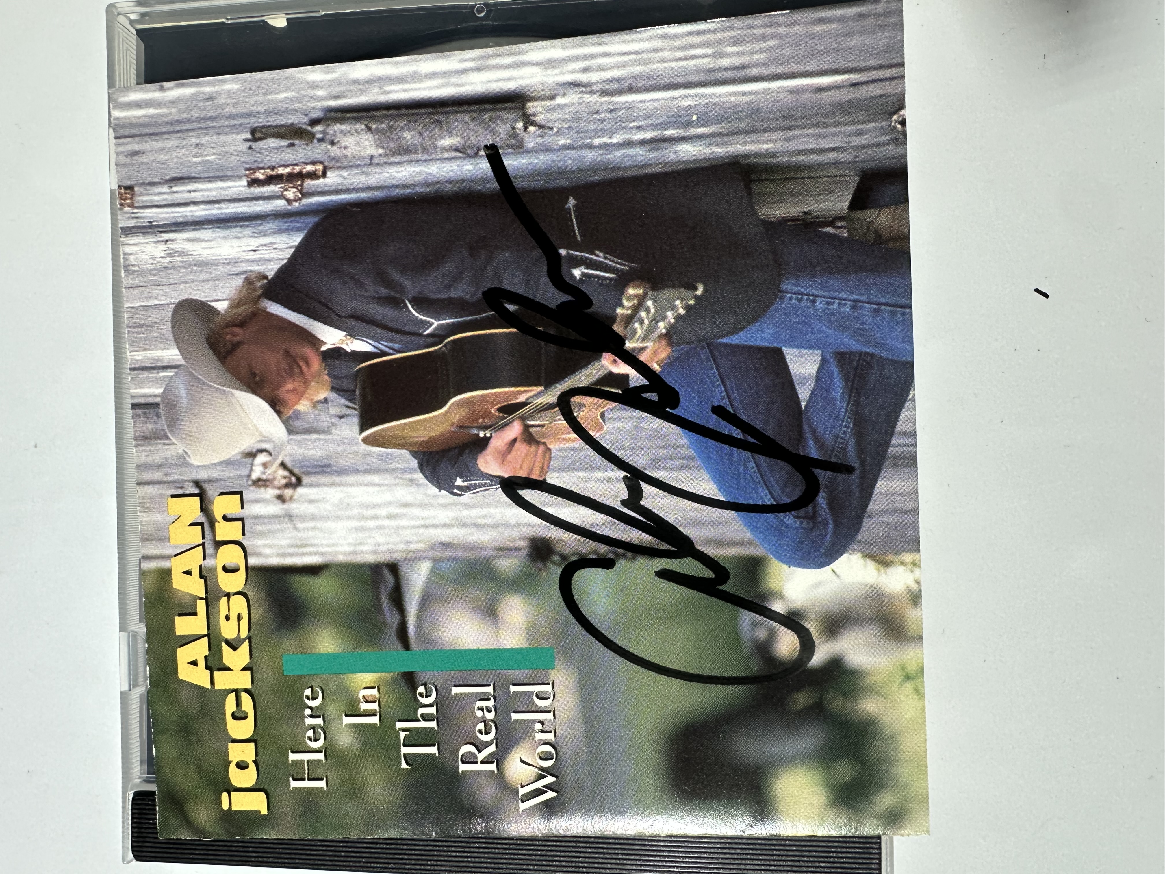 A26052 Alan Jackson here in the real world signed autograph CD booklet