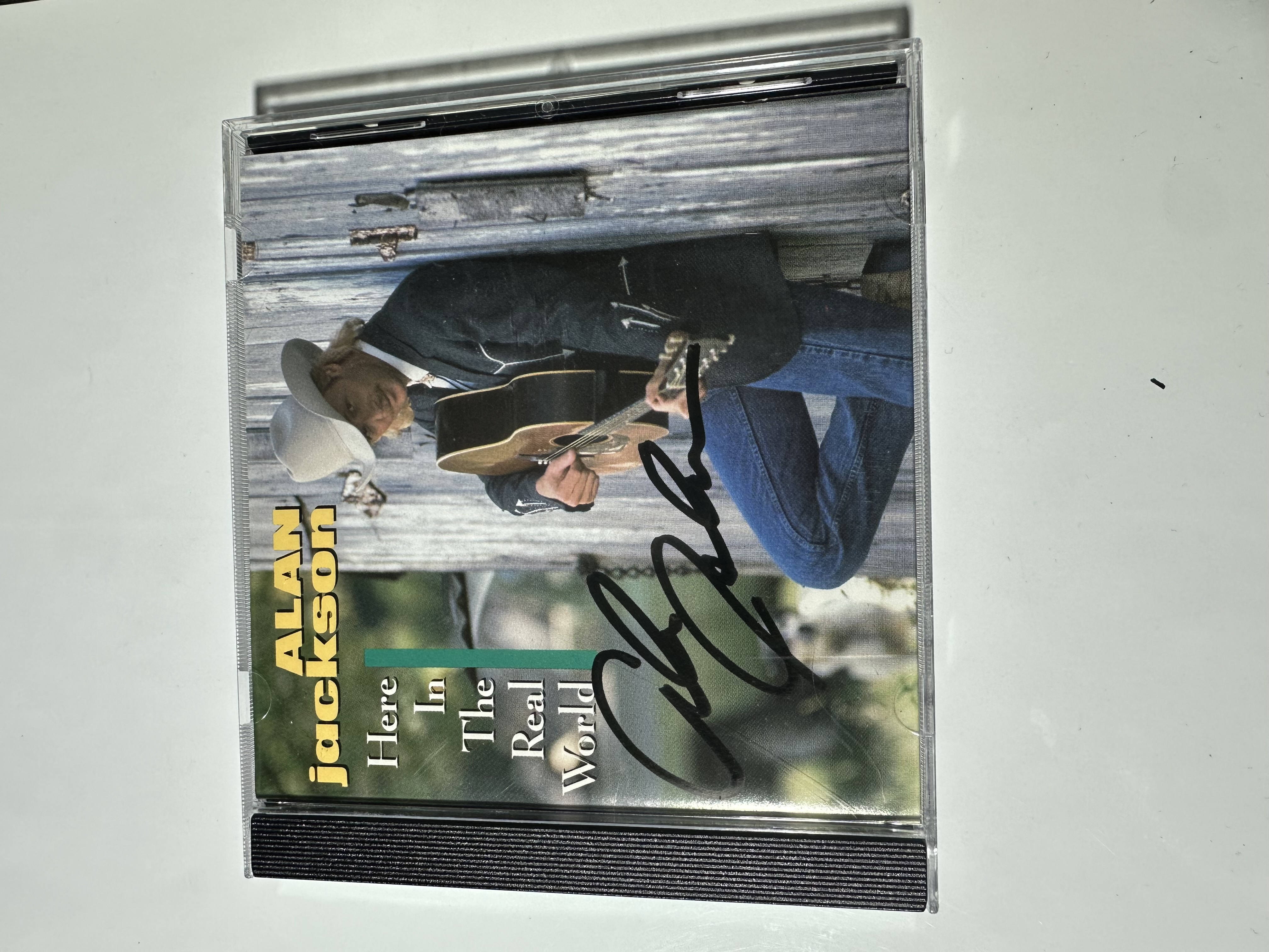 A2607 Alan Jackson here In the real world, sign CD booklet