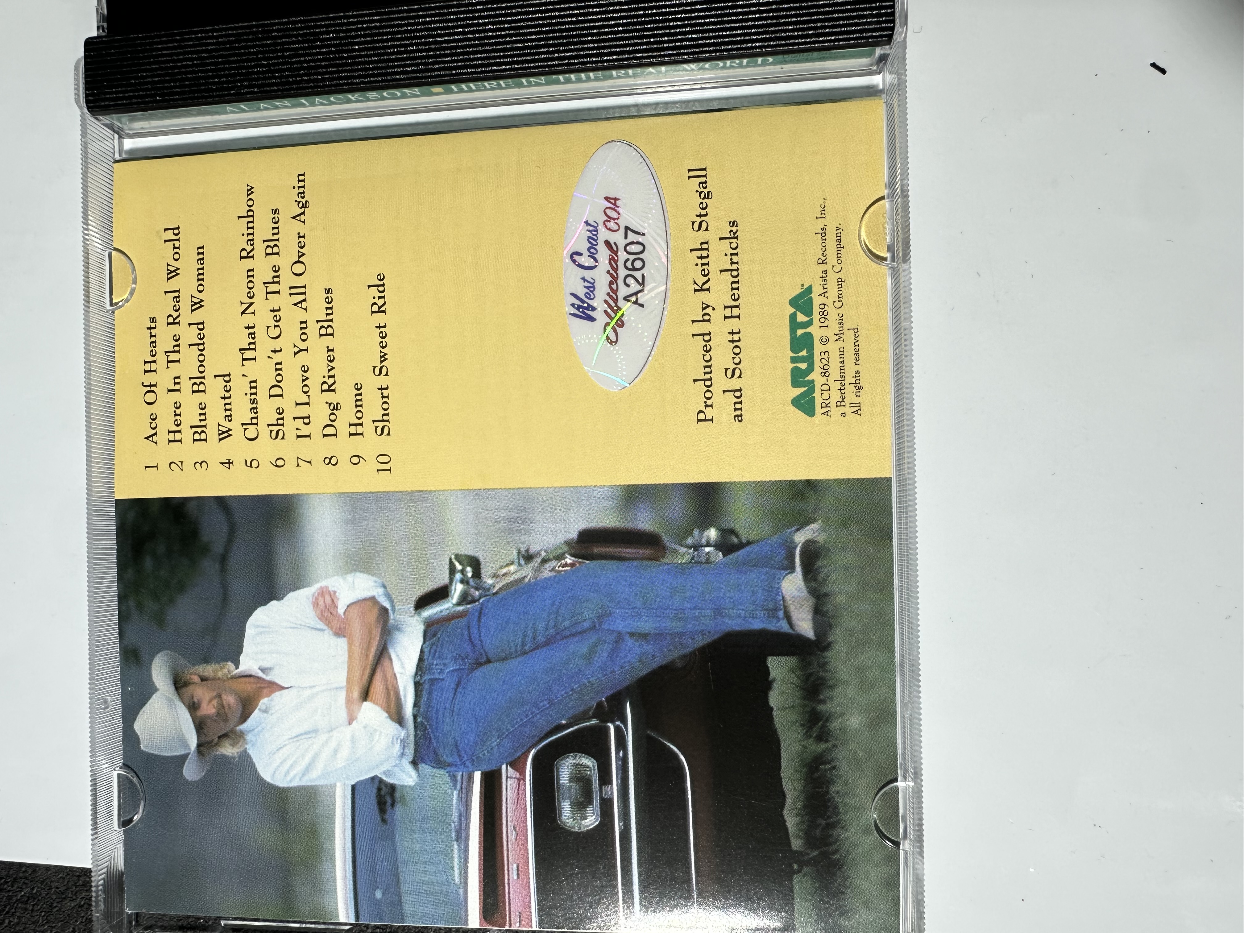 A2607 Alan Jackson here In the real world, sign CD booklet