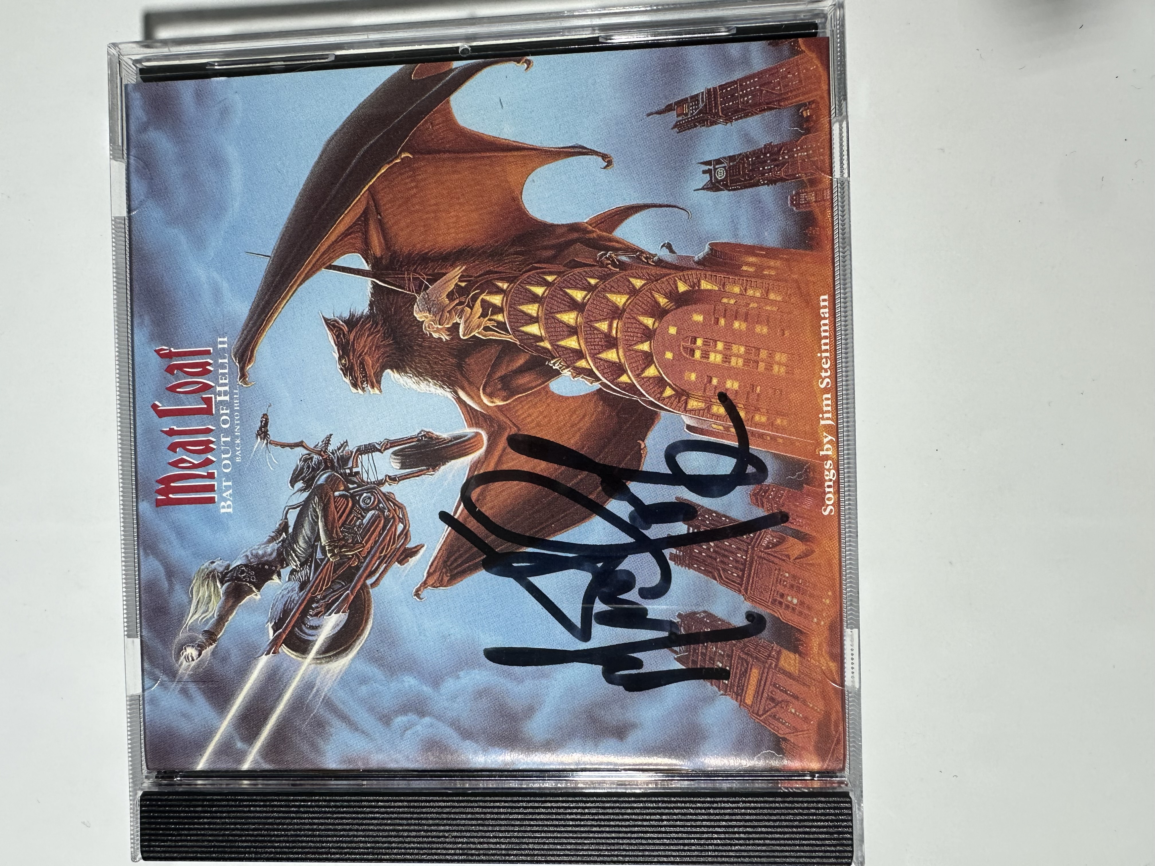 A2608 meat Loaf bat out of Hell signed autographed cd