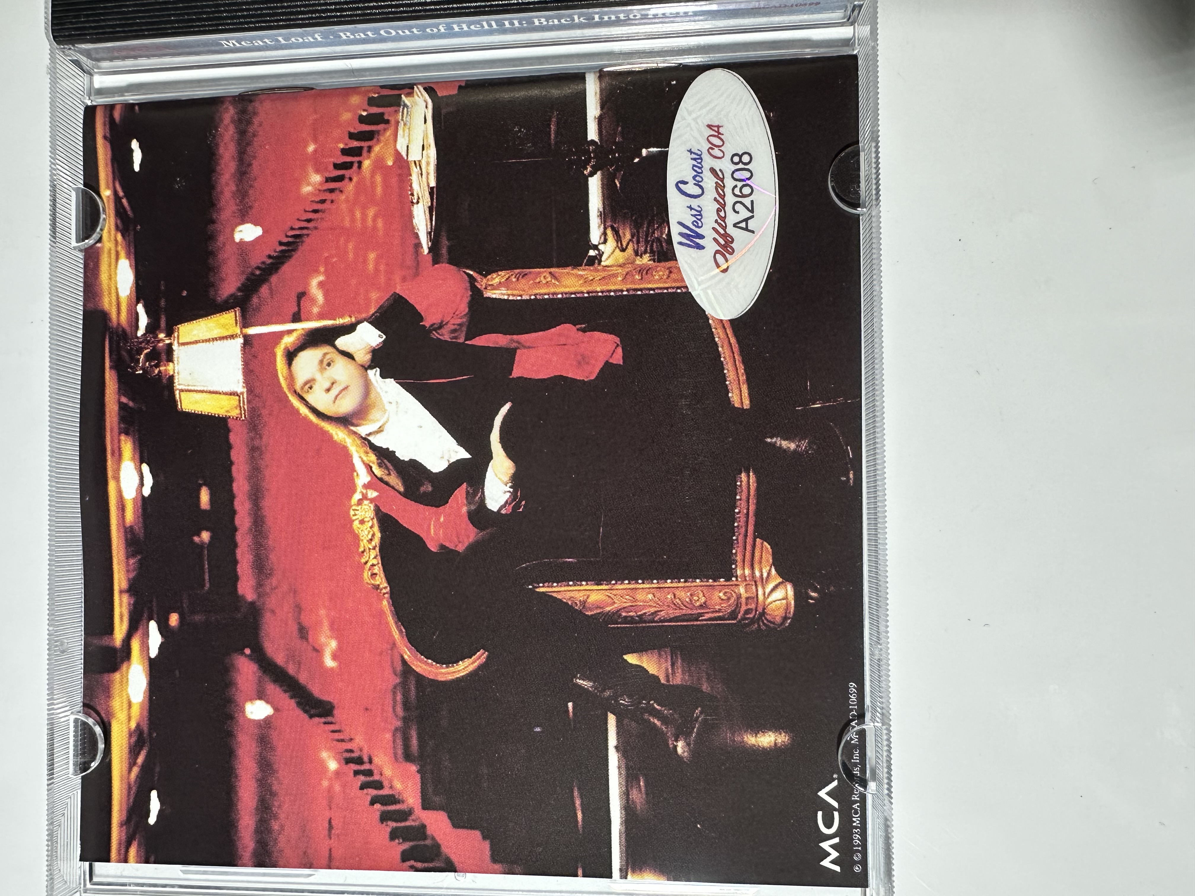 A2608 meat Loaf bat out of Hell signed autographed cd