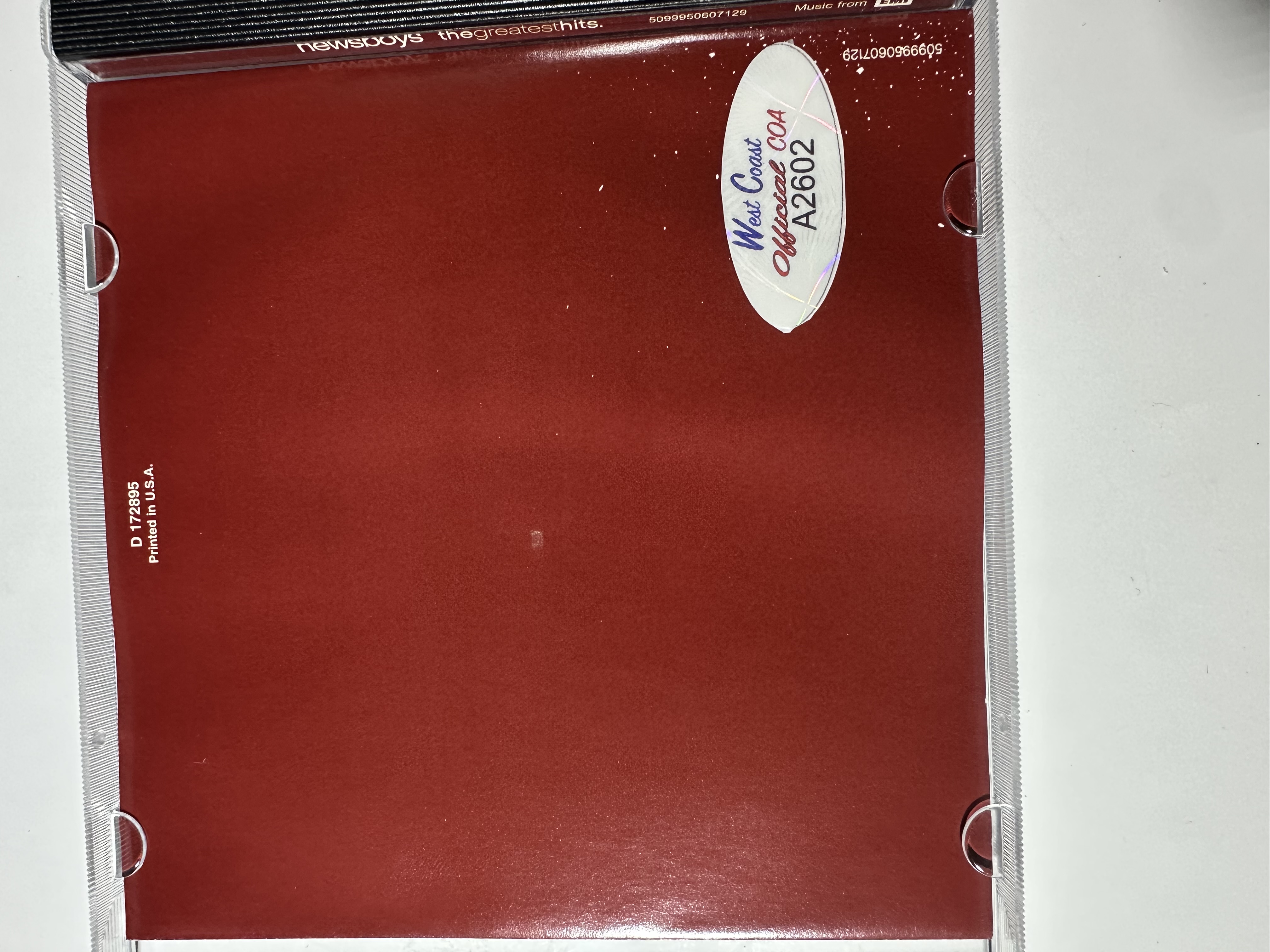 A2602 newsboys the greatest hits, signed, autograph, CD booklet signed by all four members