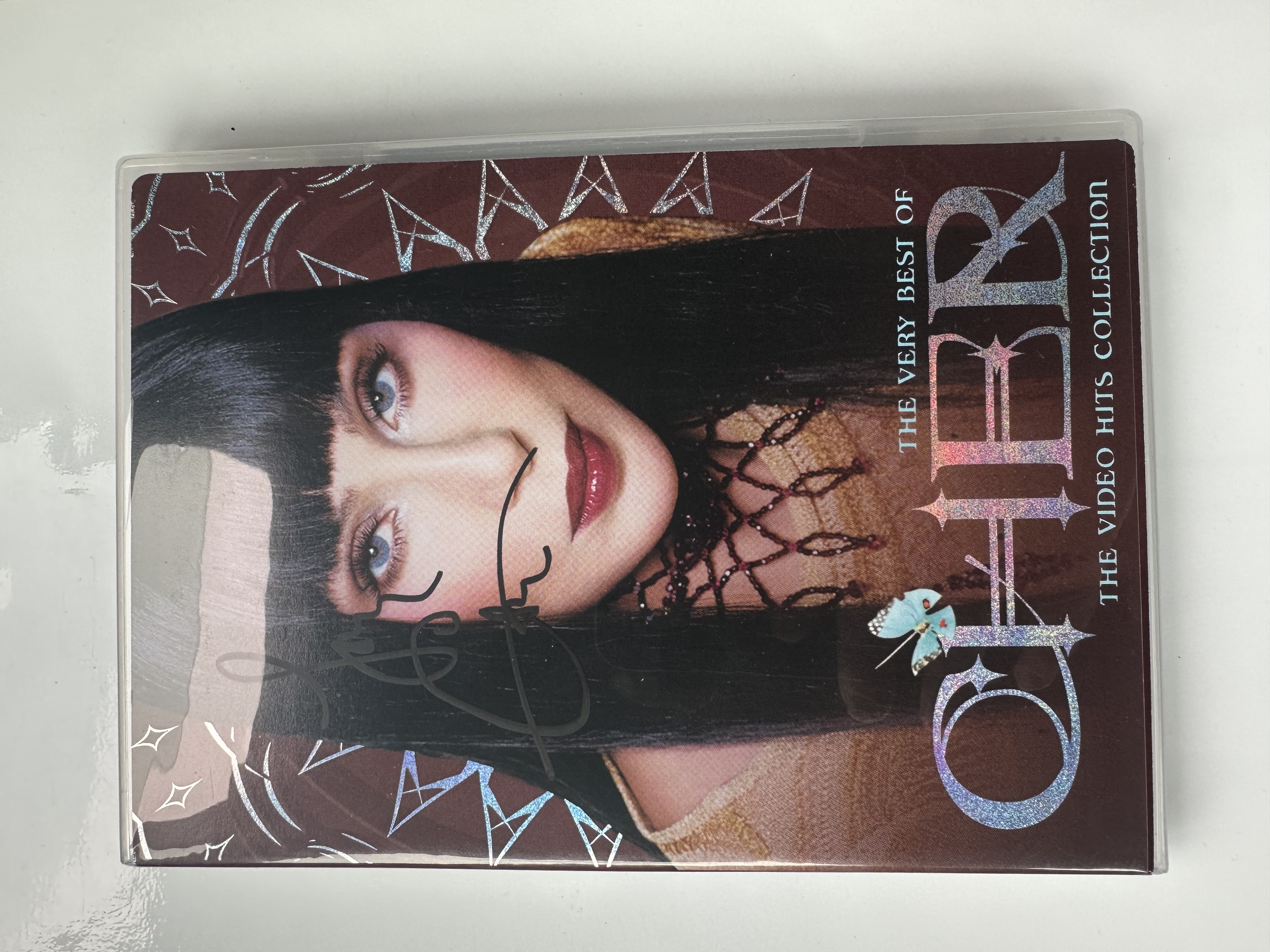 A2607 share the very best of Cher the video hits collection DVD signed autographed by Cher